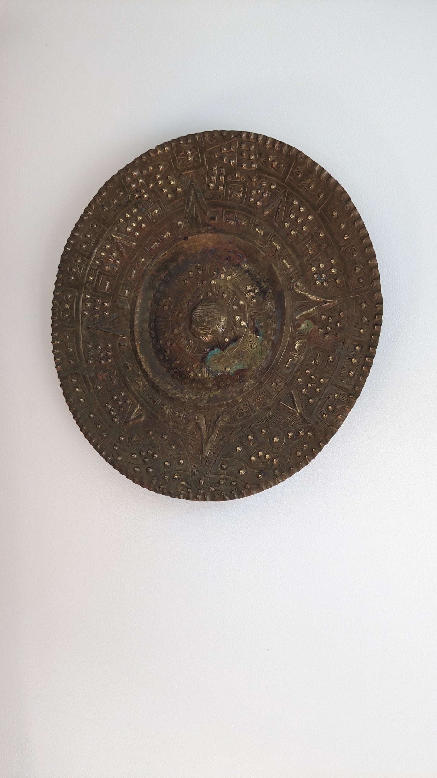 Brass Sun God Plate Wall Art
