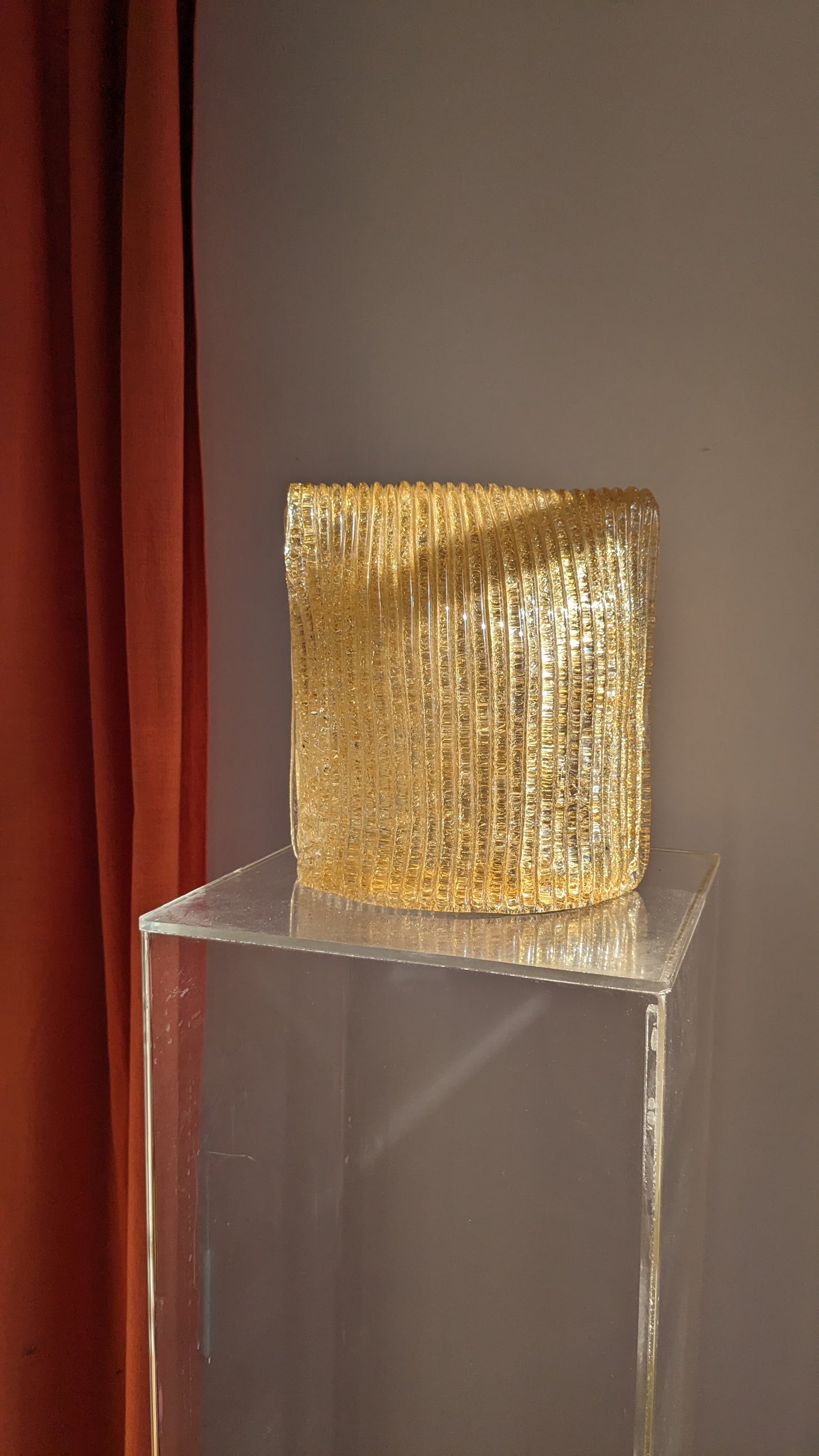 Gold Glass Folded Light