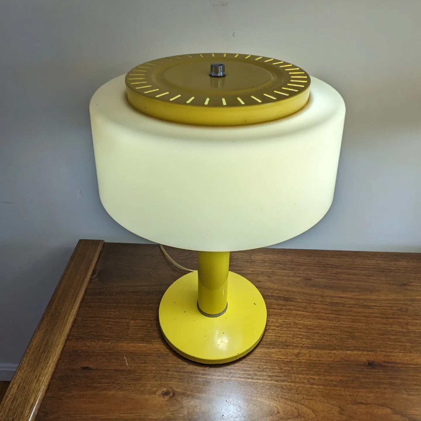 Yellow Mid Mod Light Pair