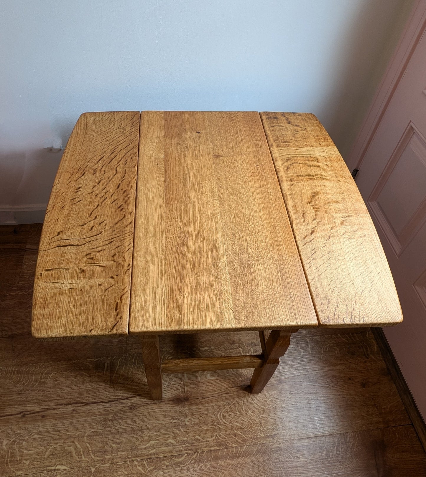 Danish Light Oak Collapsible Coffee Table