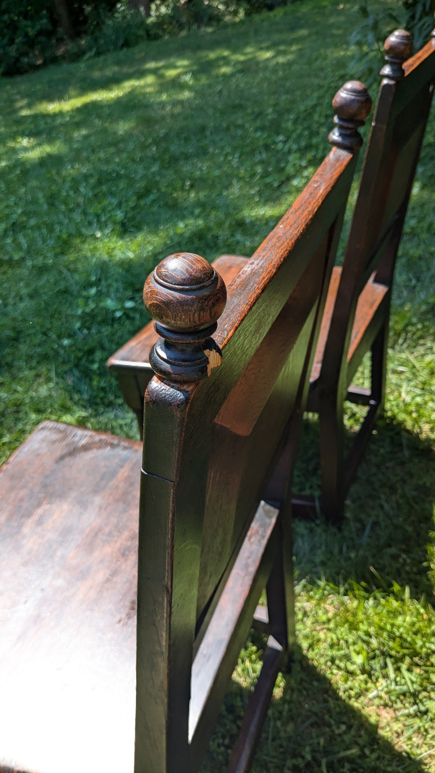 Jacobean Revival Oak Dining Side Chairs