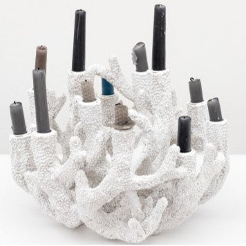 Faux Coral Twelve Light Candelabra