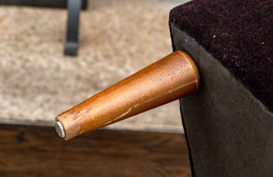 Pair of Mid-Century Two Tone Upholstered Club Chairs