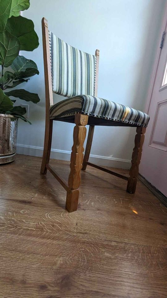 Set of (5) Danish Modern Oak Dining Chairs in Manner of Henning Kjaernulf