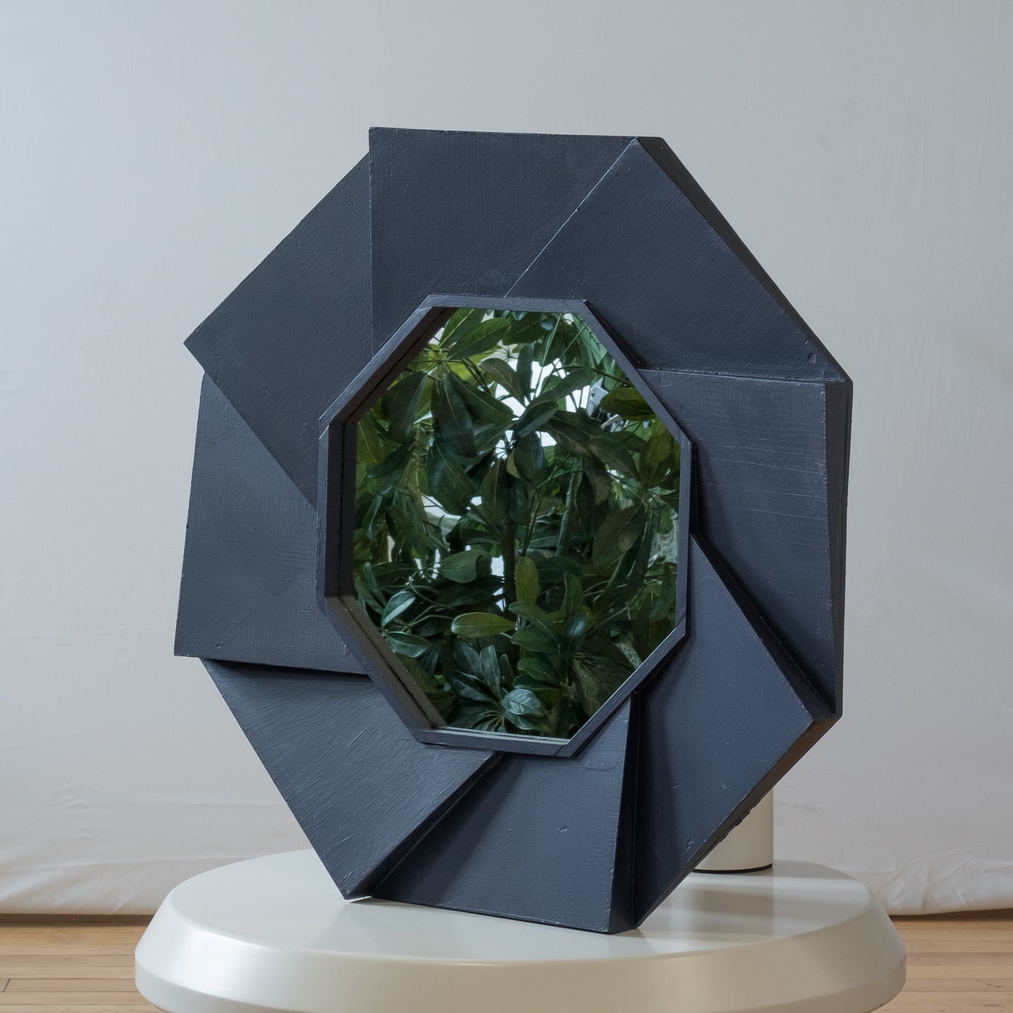 Custom Hexagonal Mirror in Blackberry