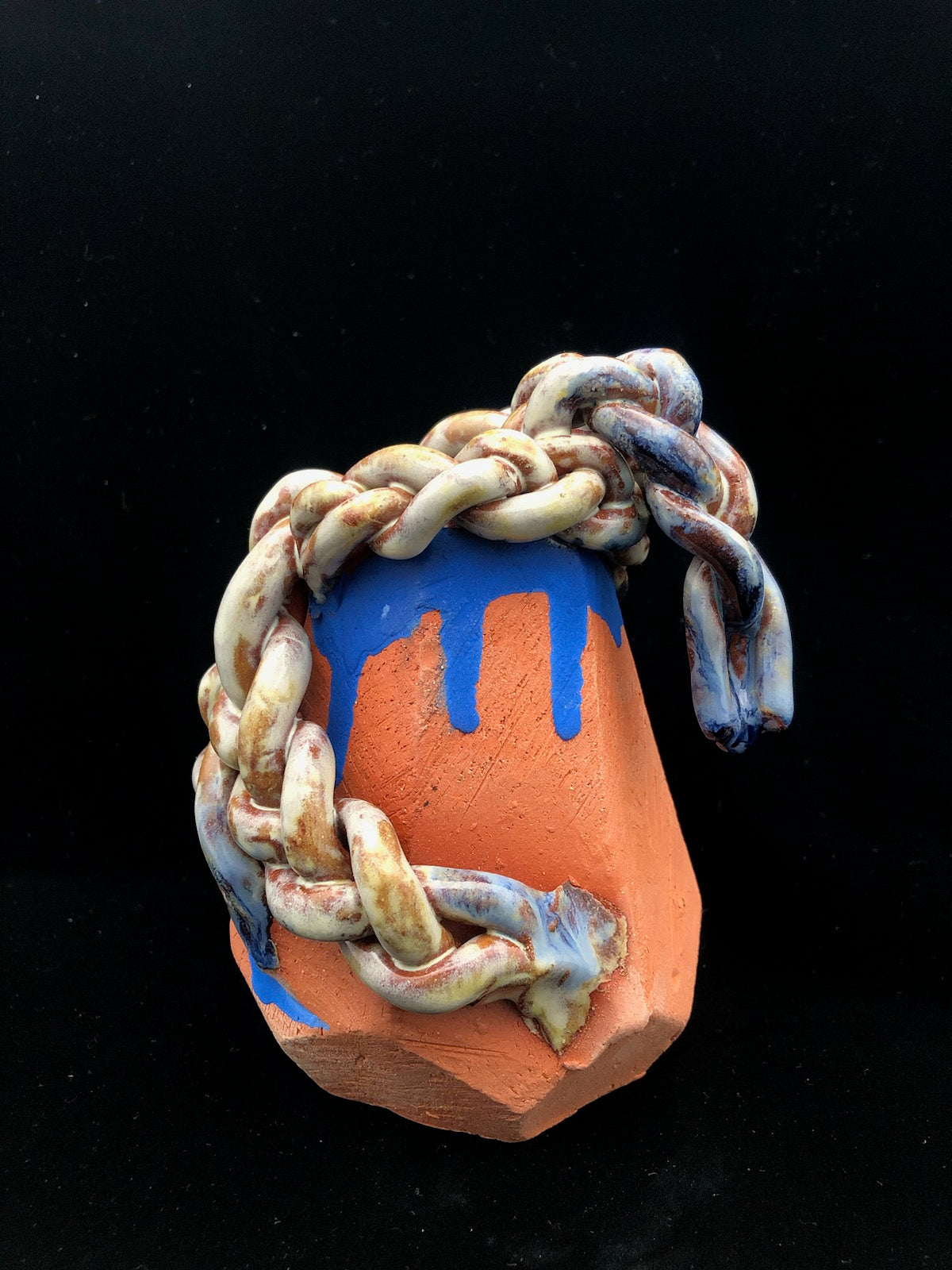 Terracotta Braided Vase #5 by Charamic