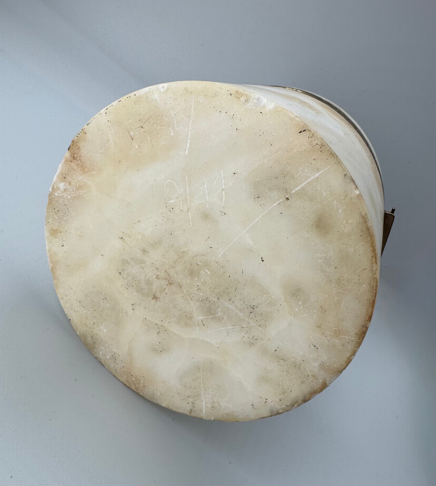 Italian Marble and Brass Lidded Jar