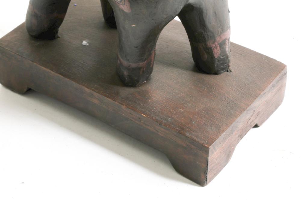 Pair of Indian Elephant Table Lamps with Beaded Shades