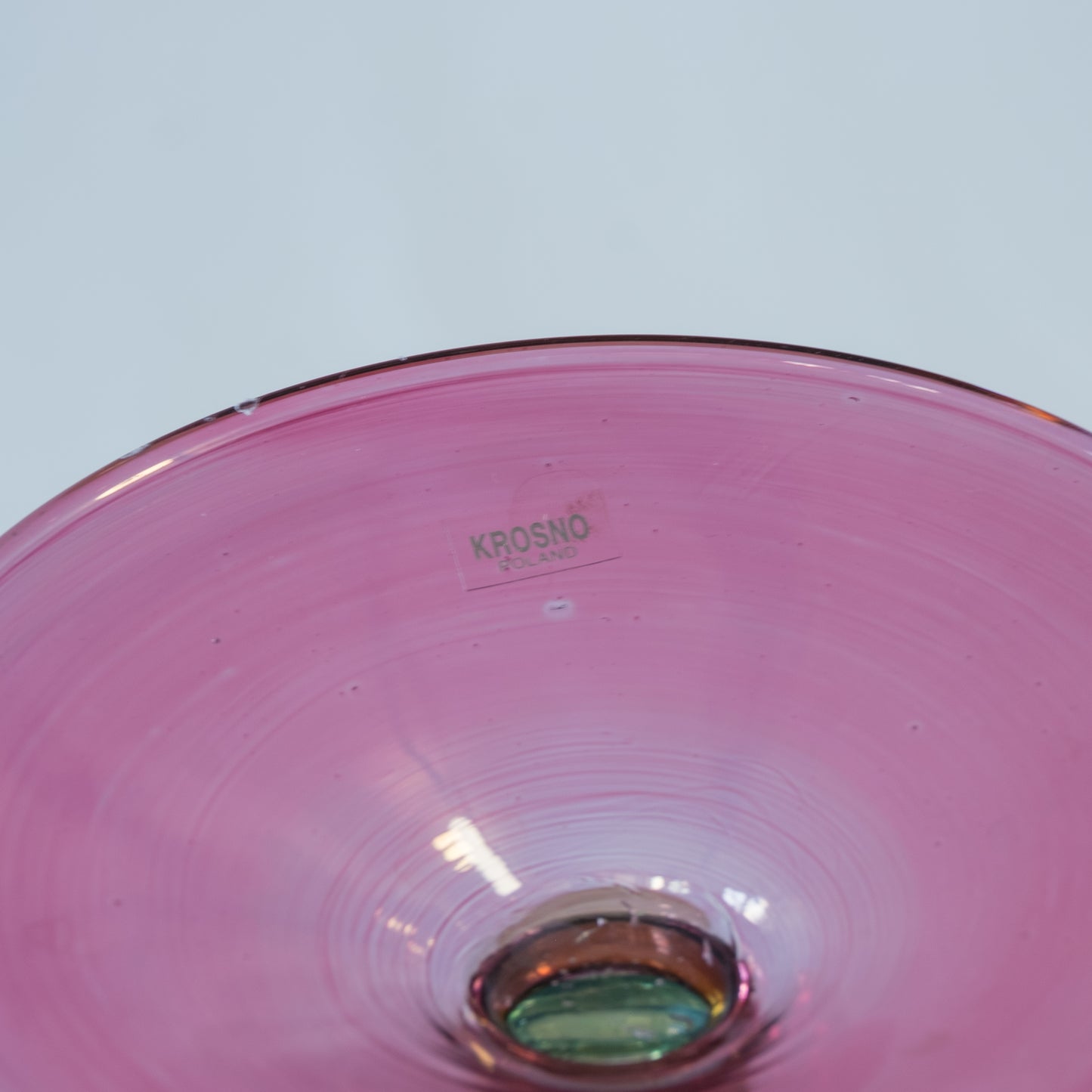 Multicolor Graduated Glass Pedestal Bowl