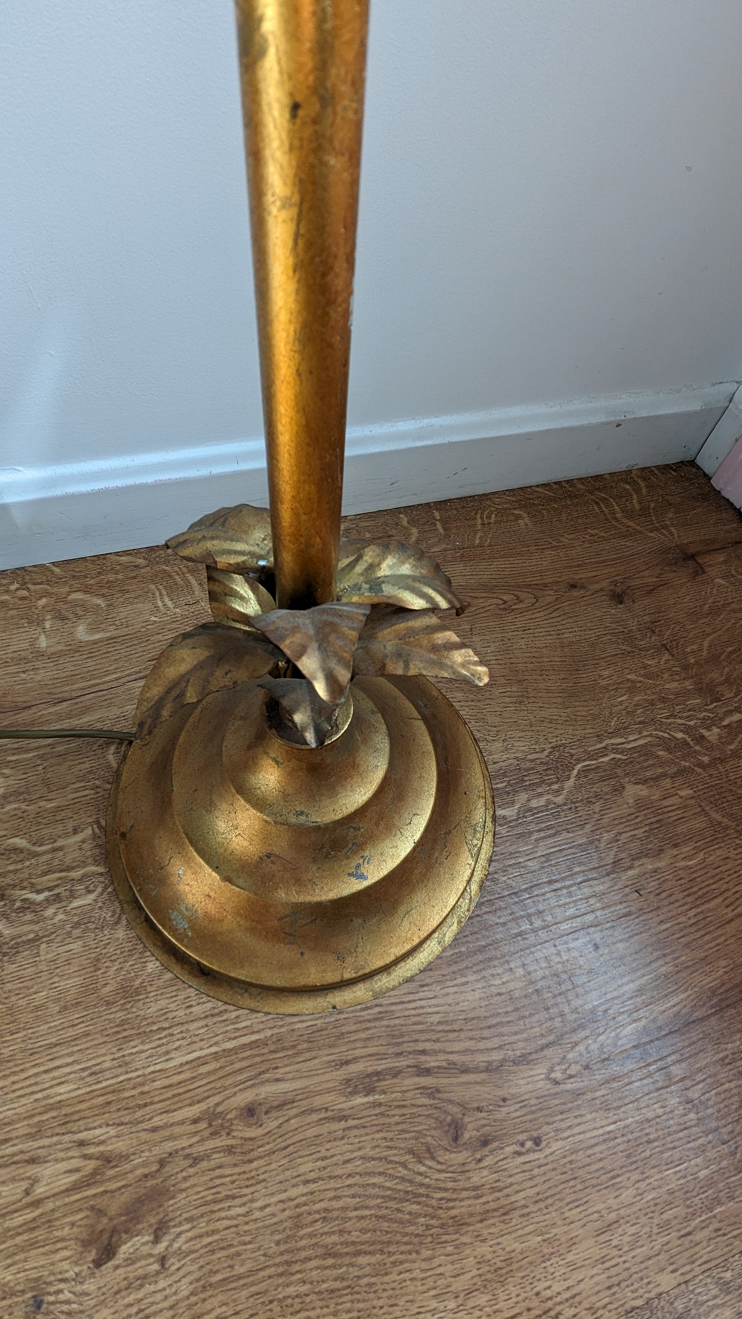 Gilded Crystal Flower Floor Light