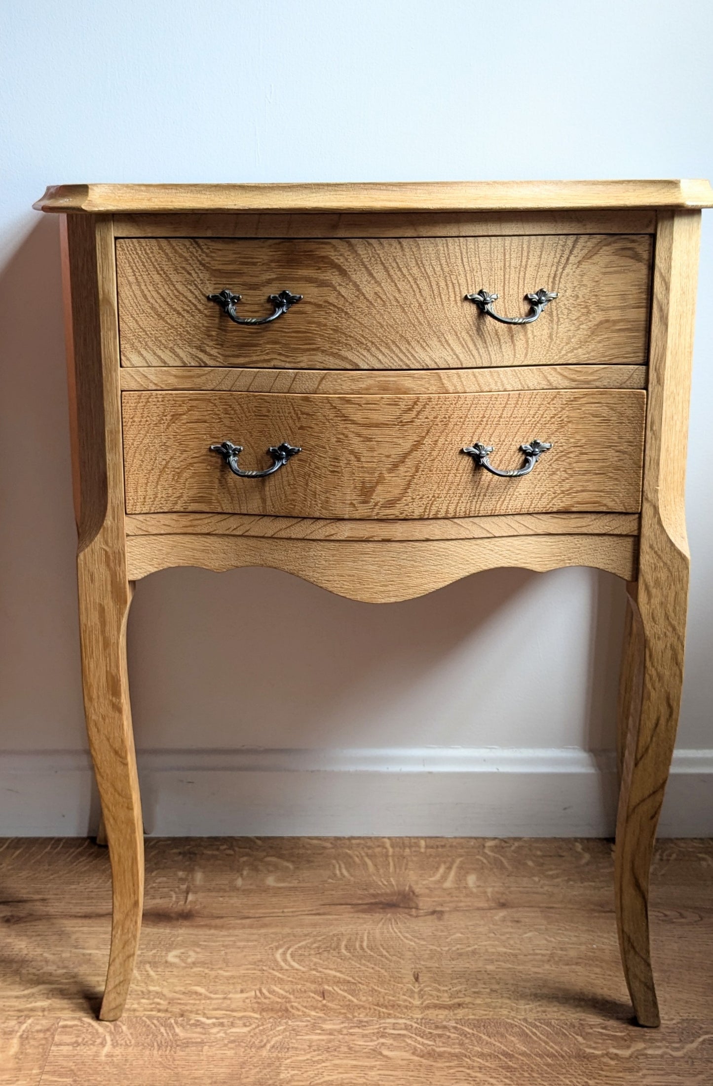 Danish Oak Hallway Console with Mirror