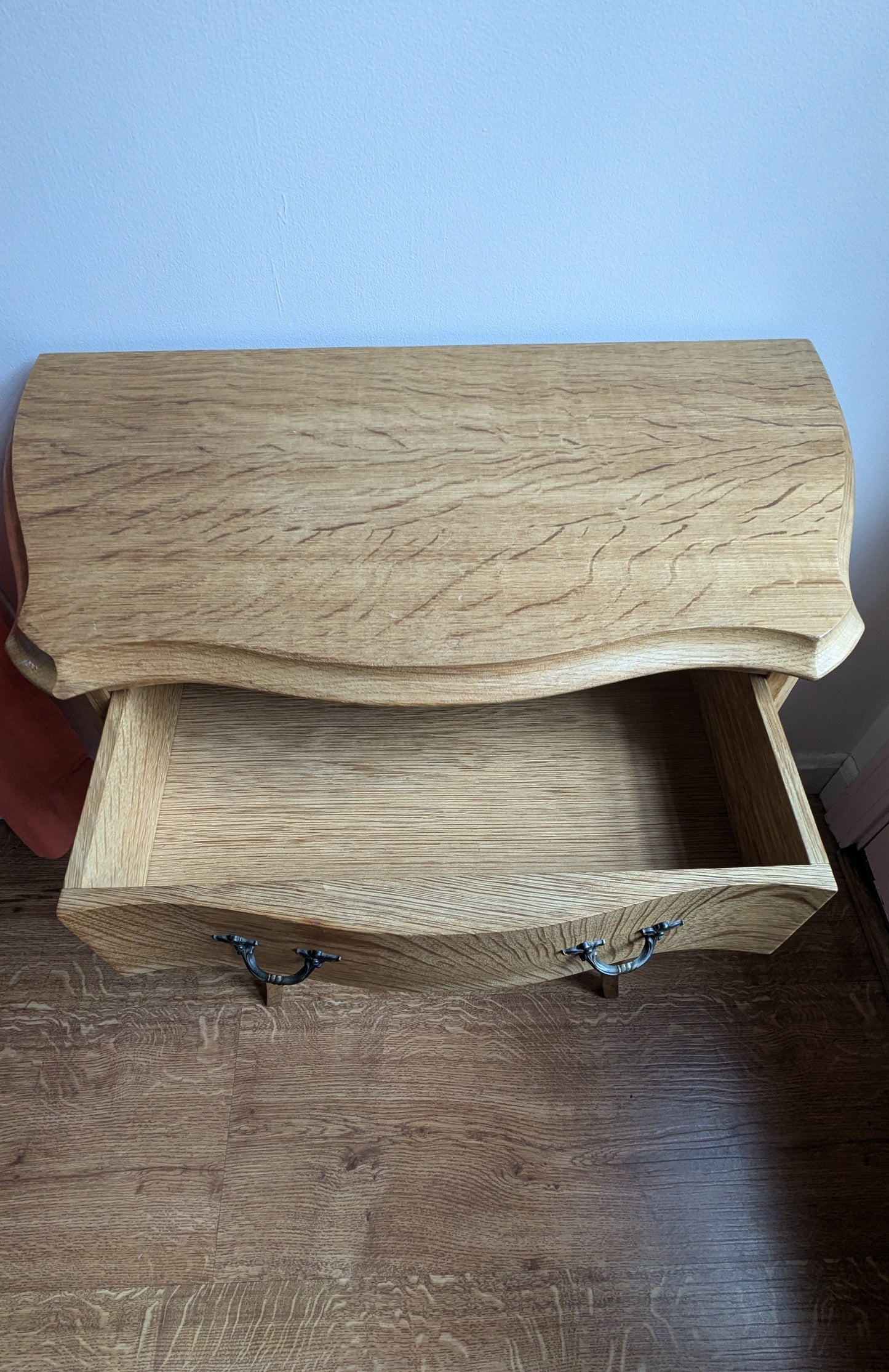 Danish Oak Hallway Console with Mirror