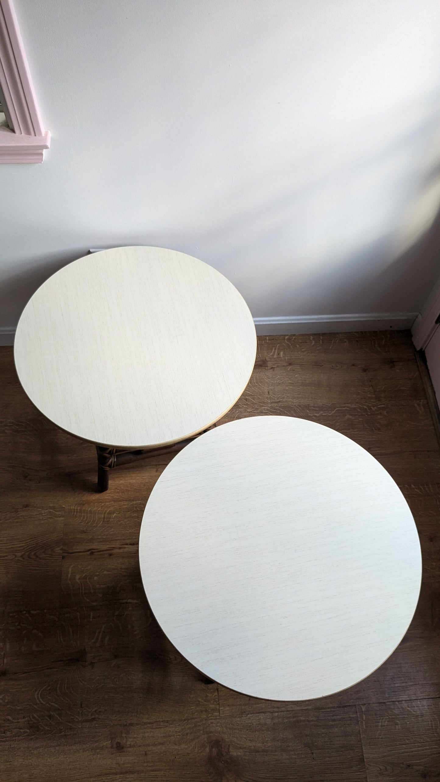 Bamboo & Formica Side Tables