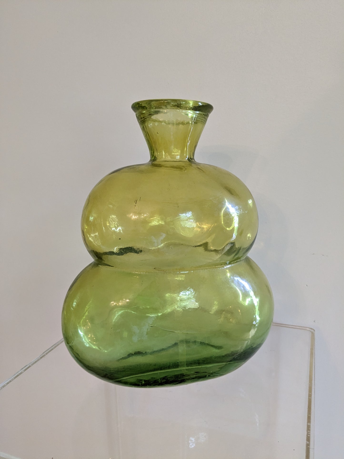Green Ombre Italian Glass Decanter