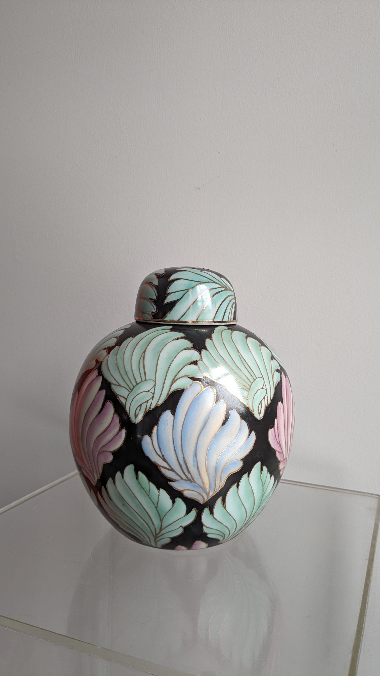 Lotus Flower Ginger Jar