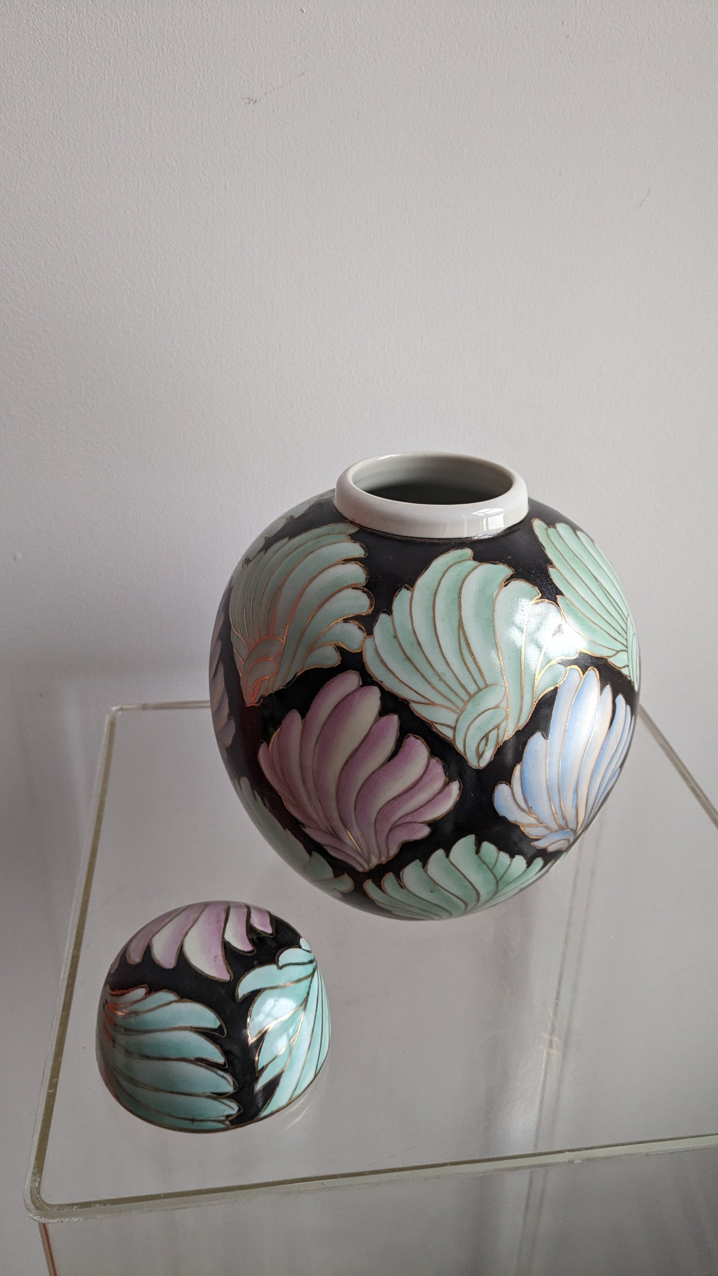 Lotus Flower Ginger Jar