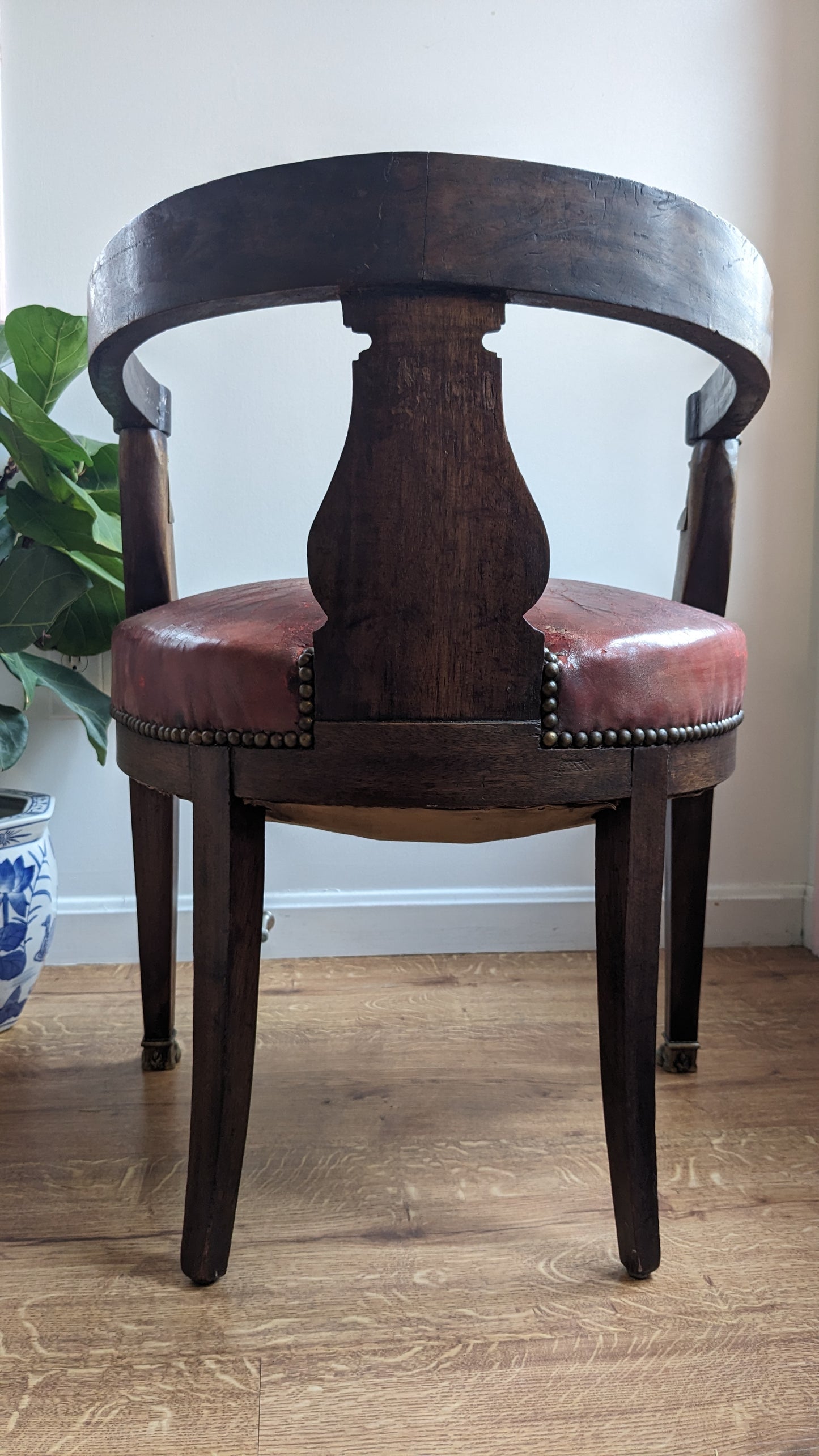 Antique French Empire Revival Gilt Desk Arm Chair