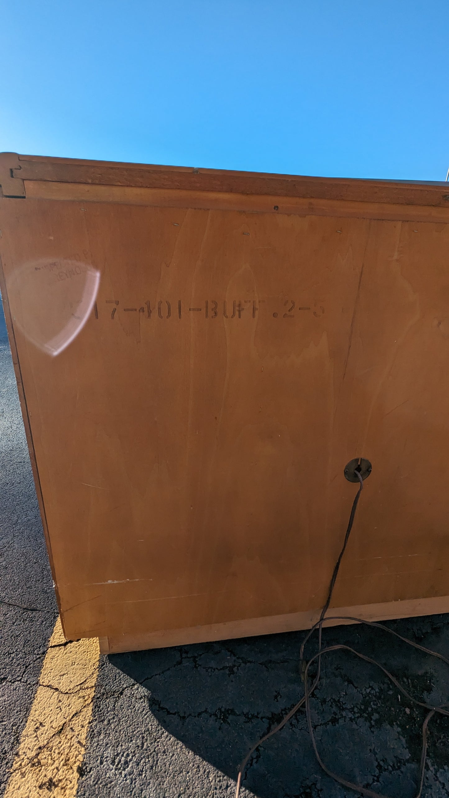 Vintage American Of Martinsville Lighted Burlwood & Oak Credenza