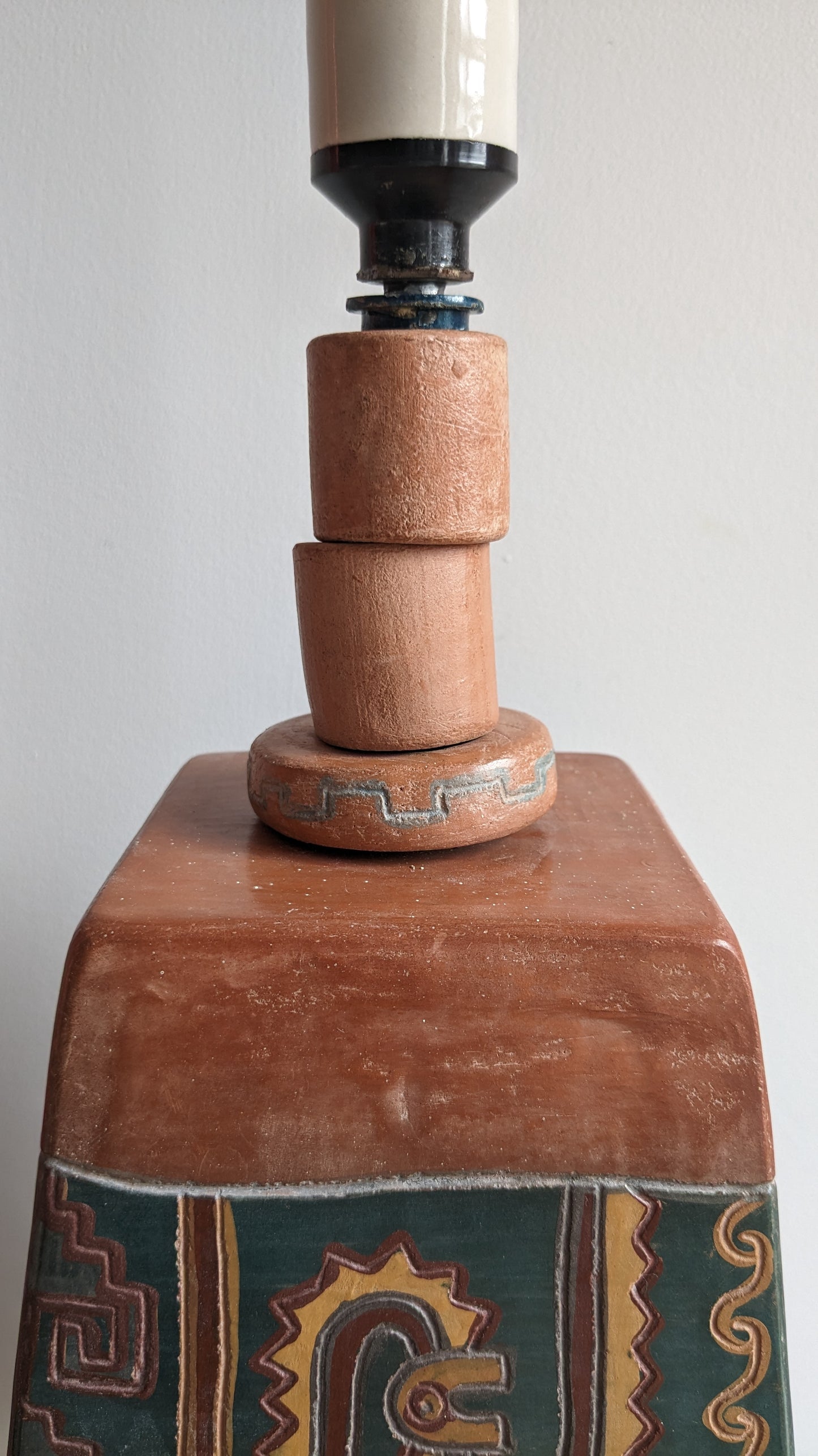 Peruvian Square Ceramic Table Lamp