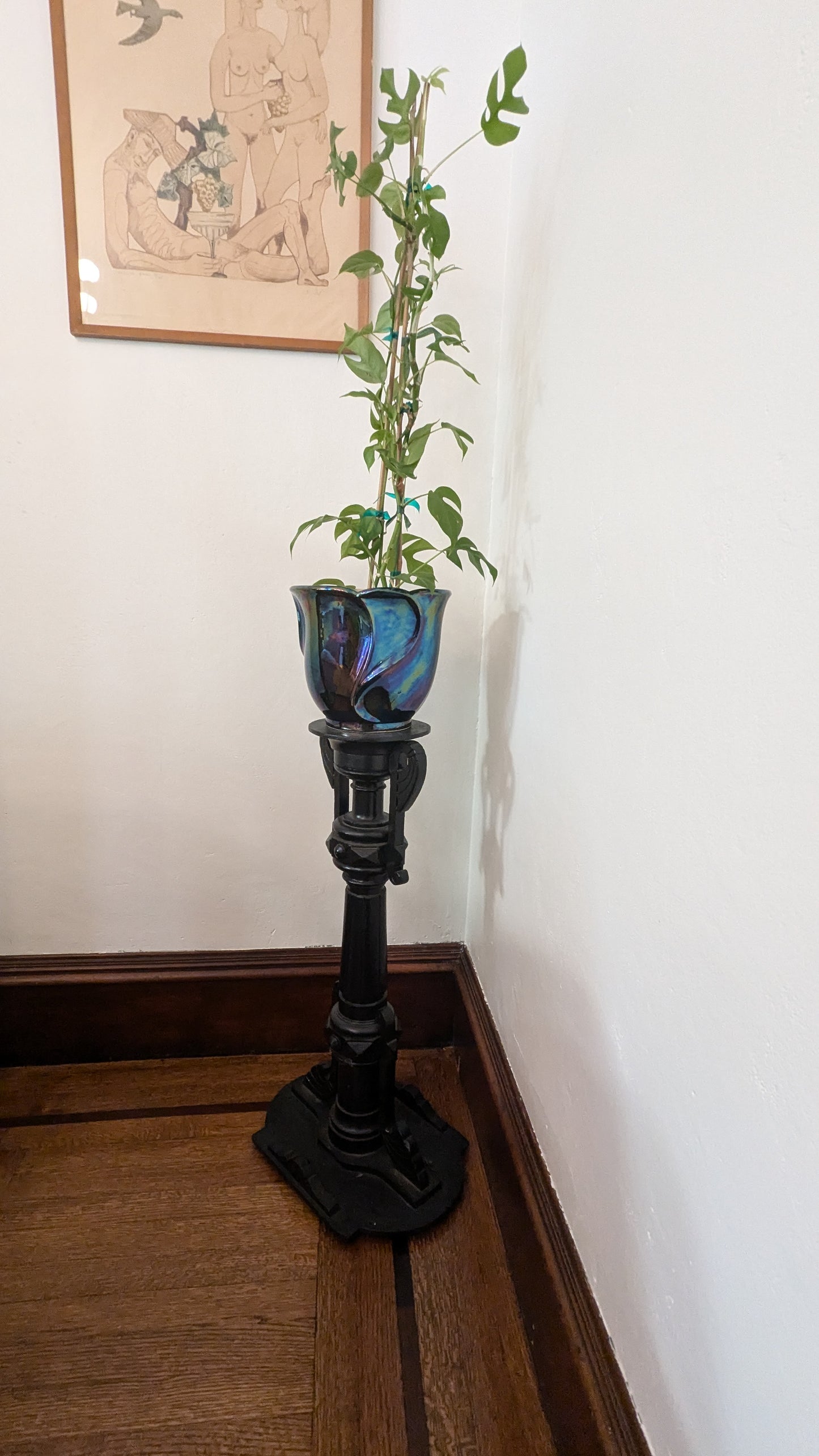 1950s Verceram French Bisque Iridescent Planter