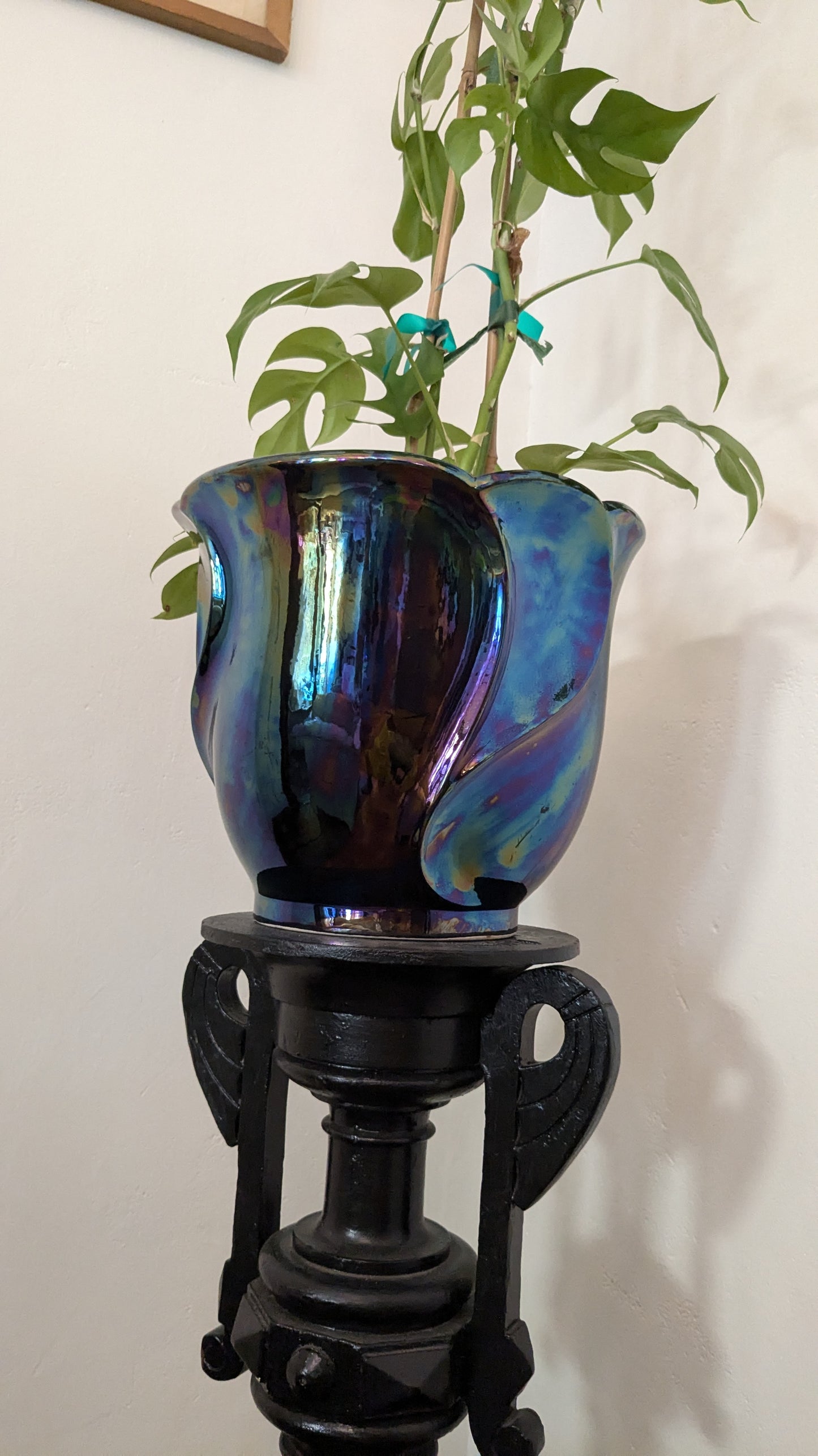 1950s Verceram French Bisque Iridescent Planter
