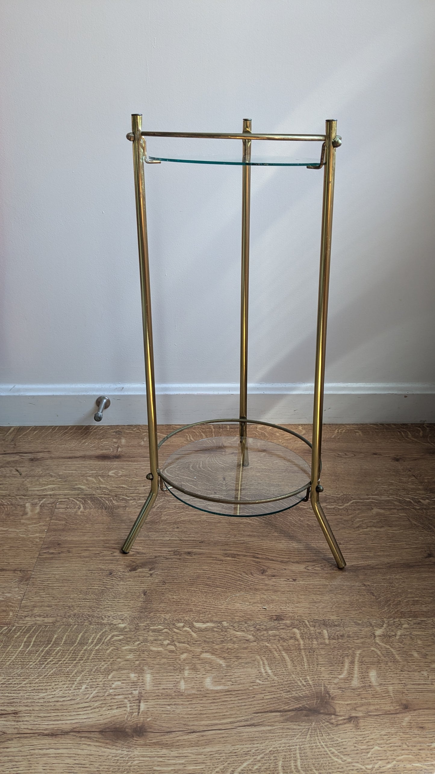 Brass & Glass Plant Stand