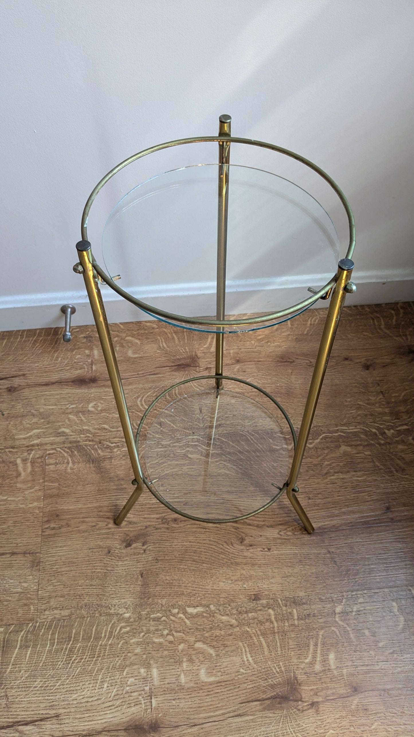 Brass & Glass Plant Stand