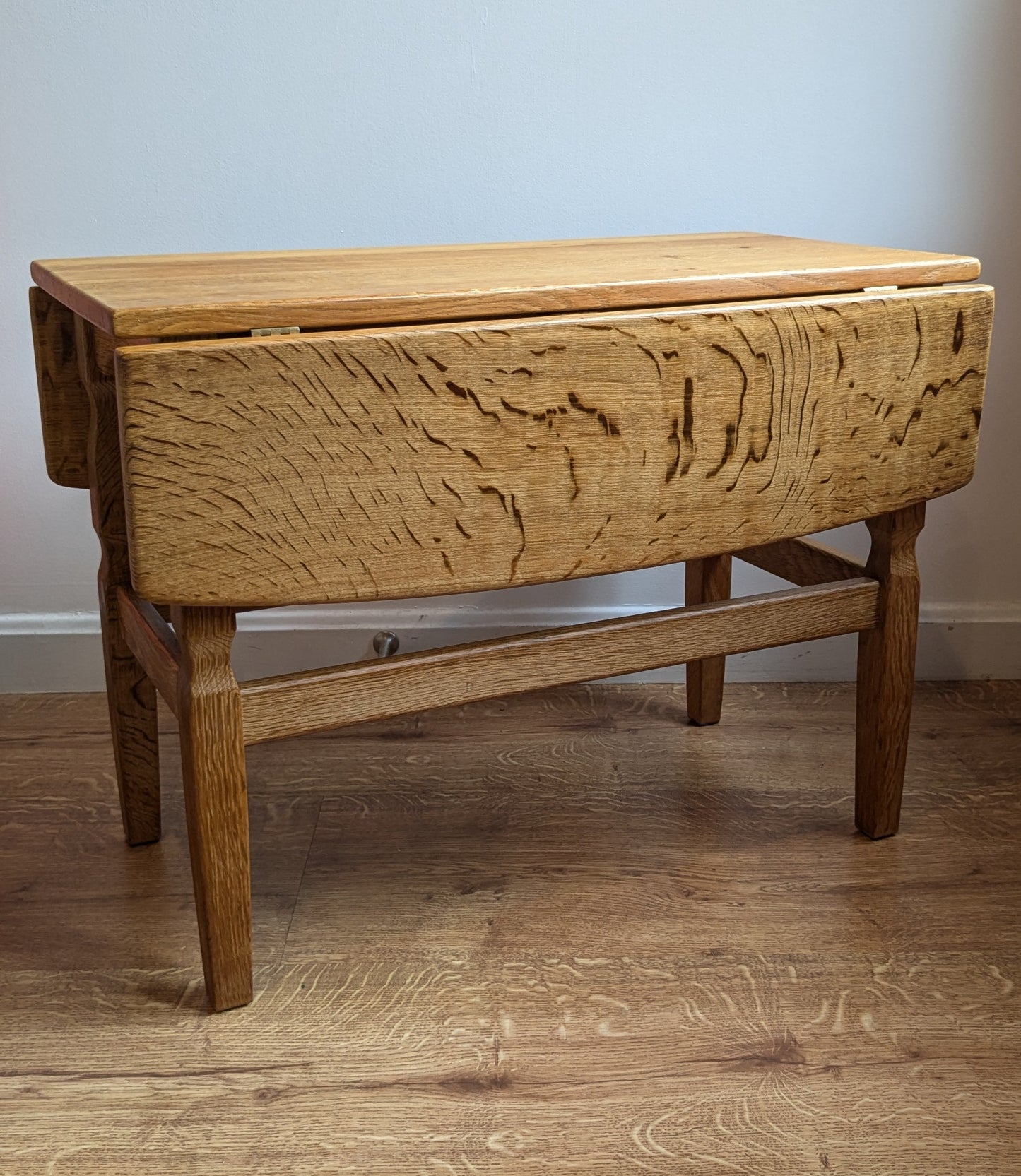 Danish Light Oak Collapsible Coffee Table