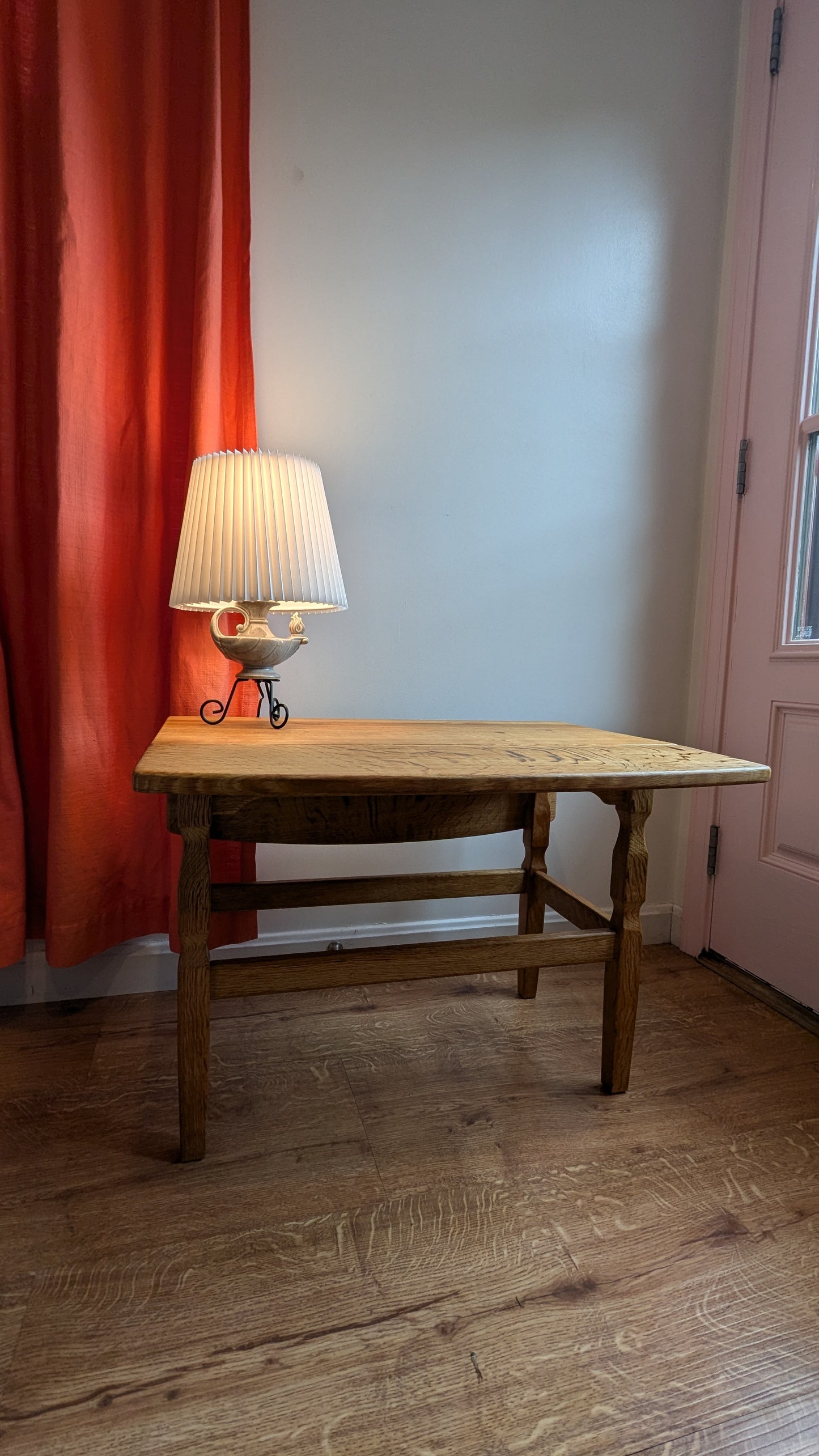 Danish Light Oak Collapsible Coffee Table
