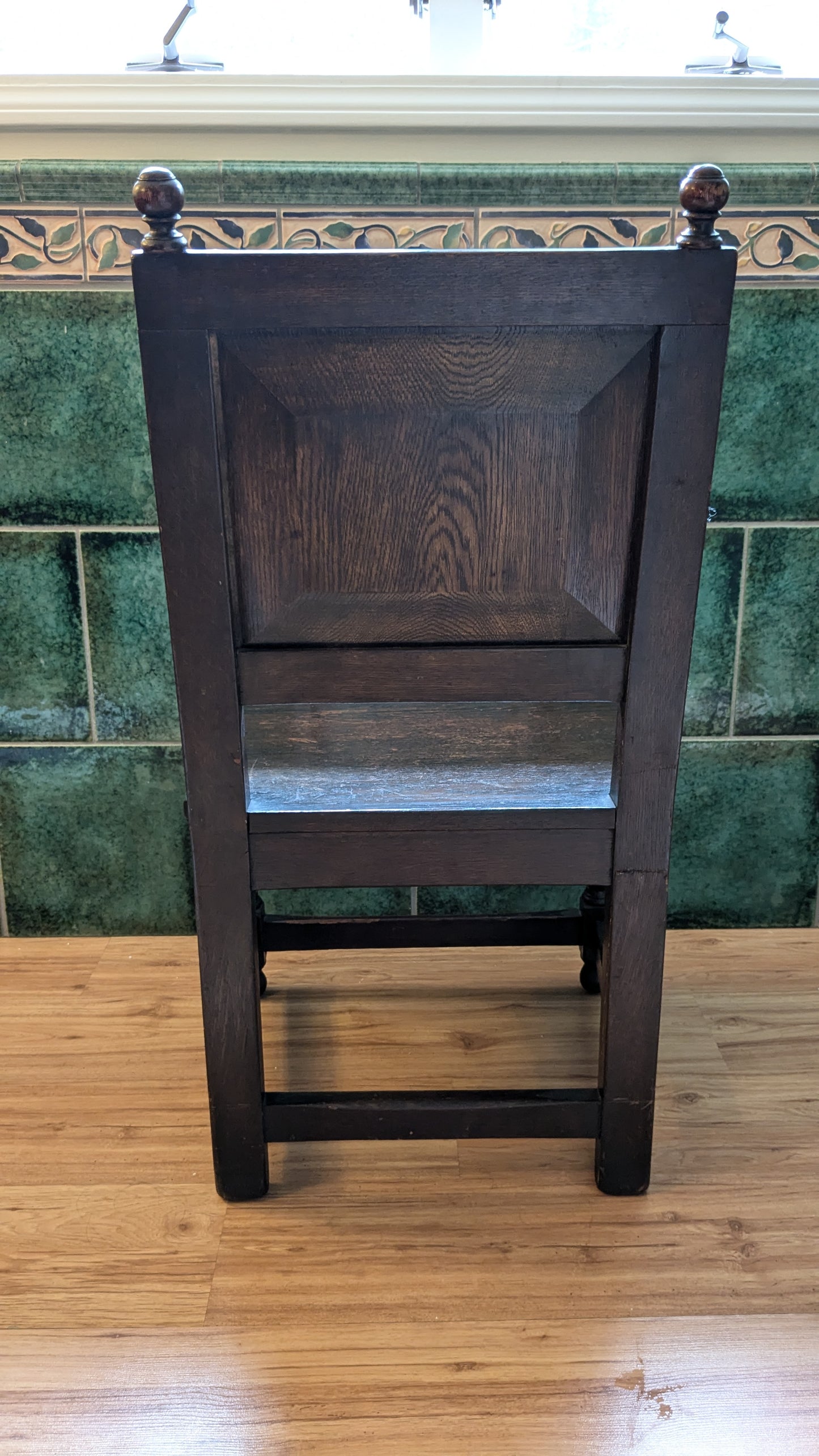 Jacobean Revival Oak Dining Side Chairs