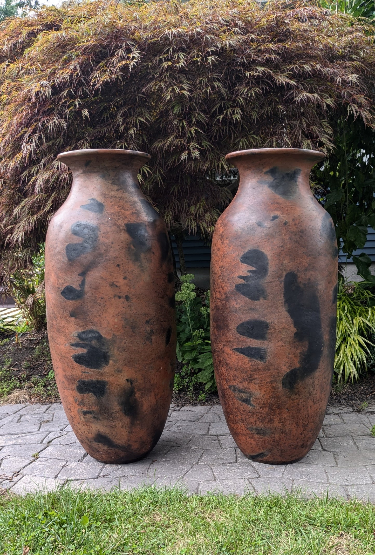 Pair of Large Cocucho Clay Vases (c. 2000)