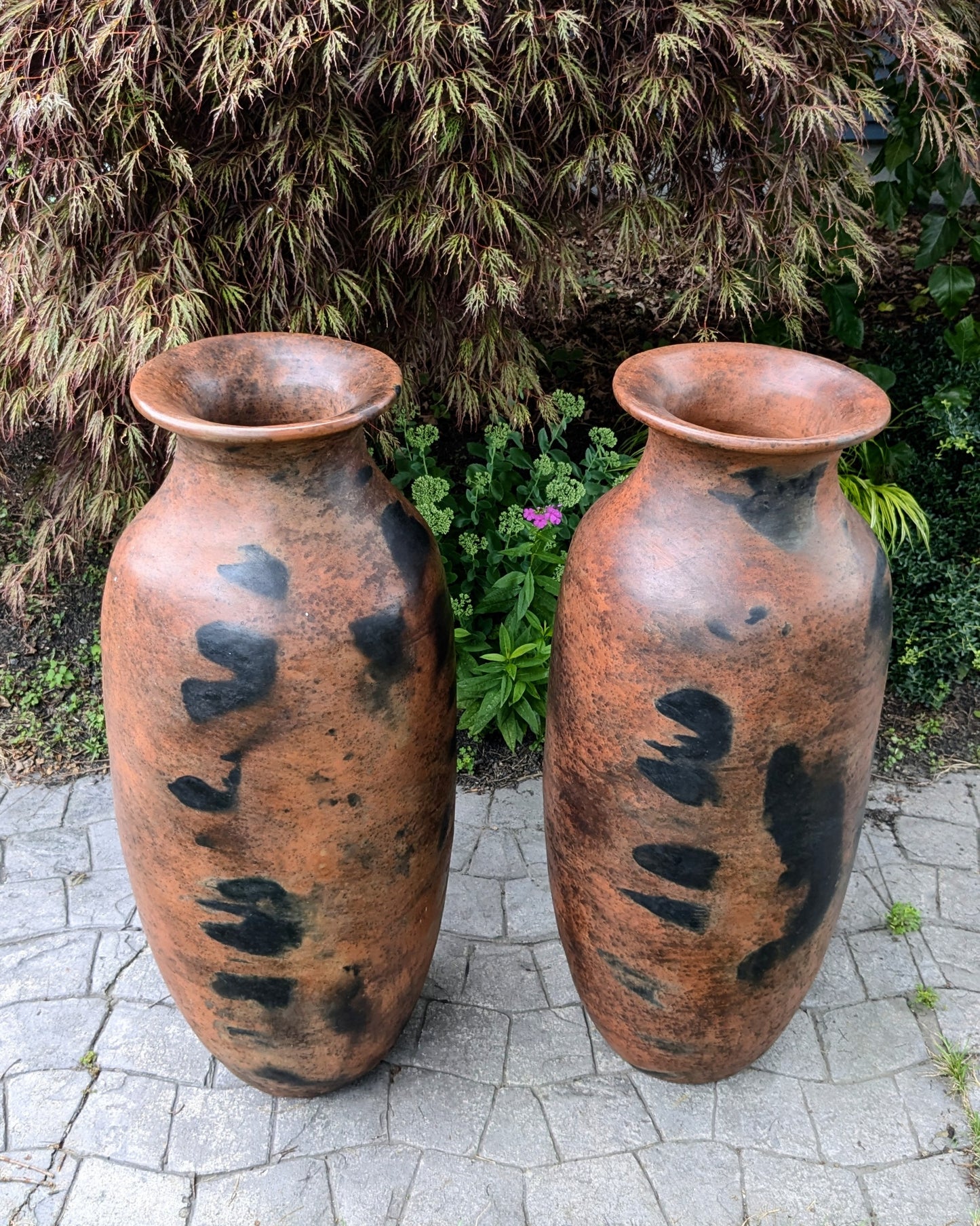 Pair of Large Cocucho Clay Vases (c. 2000)