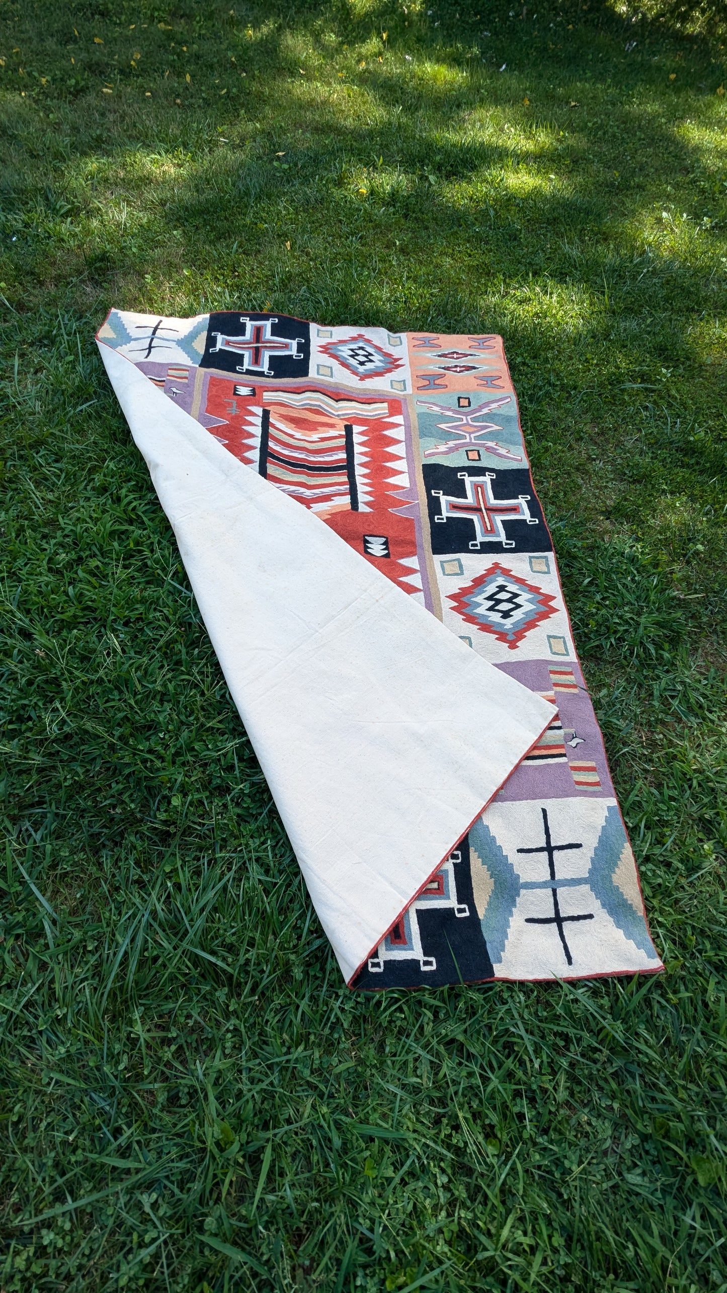 Germantown Style "Dreamcatcher" Embroidered Rug