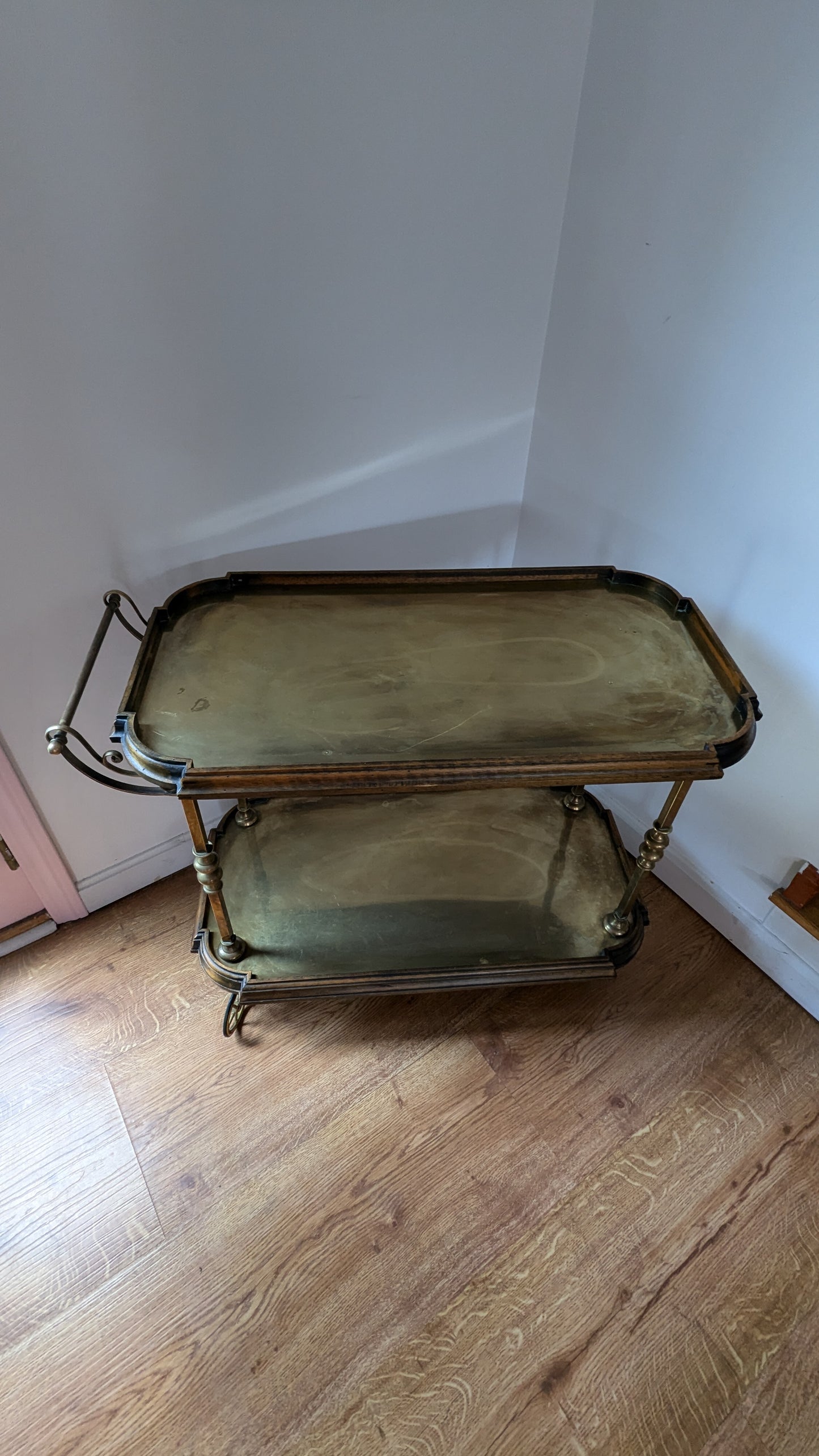 1940s Brass Cocktail Trolley