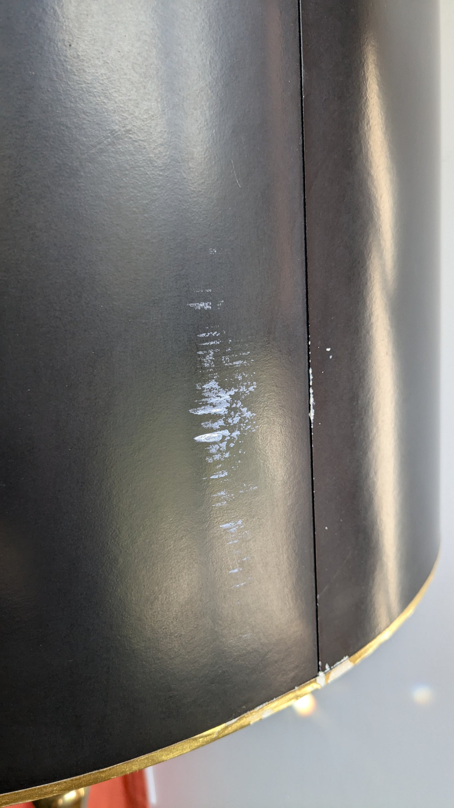 Paul Hanson Co. NY. Hollywood Regency Gold and Black Floor Lamp