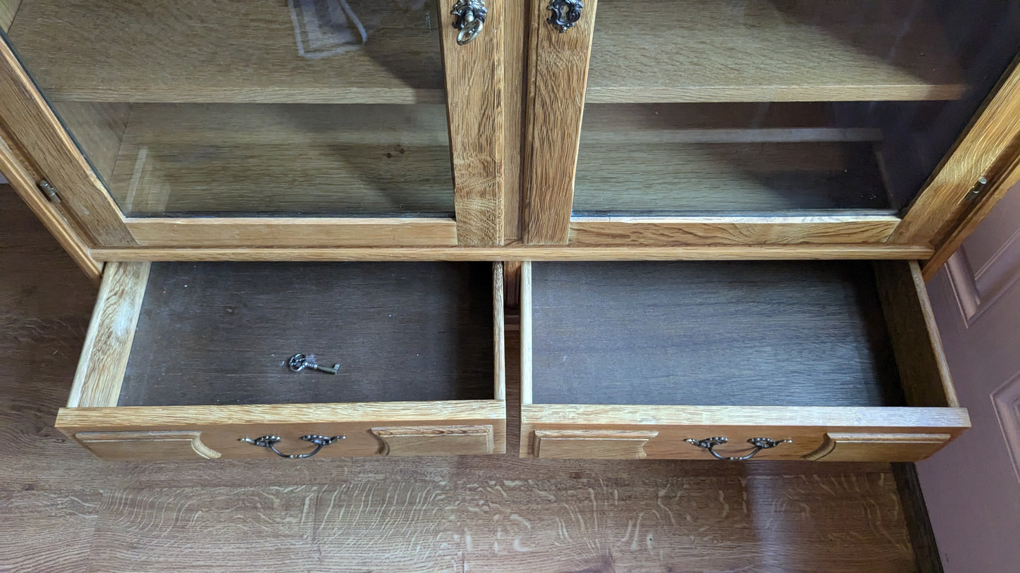 White Oak Display Cabinet in Manner of Henning Kjaernulf