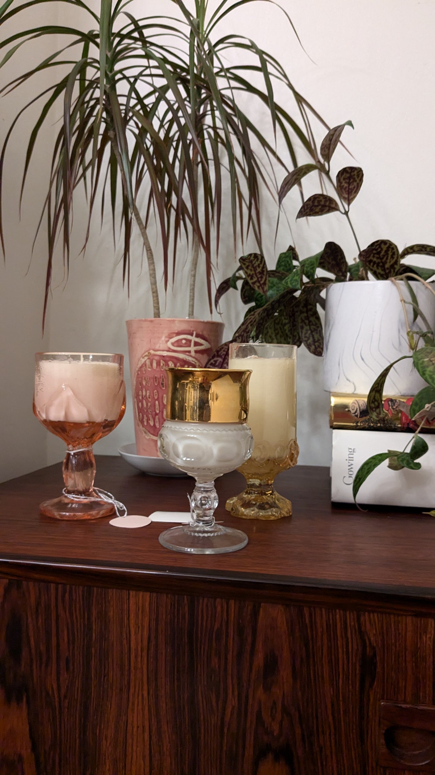 Candle in Vintage Glass by Hecho A Mano (small)