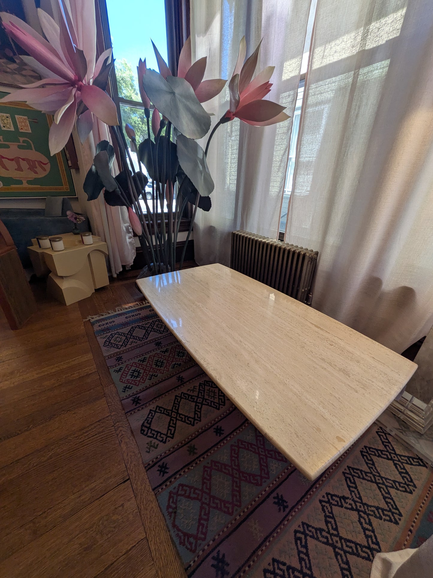 Italian Travertine Coffee Table