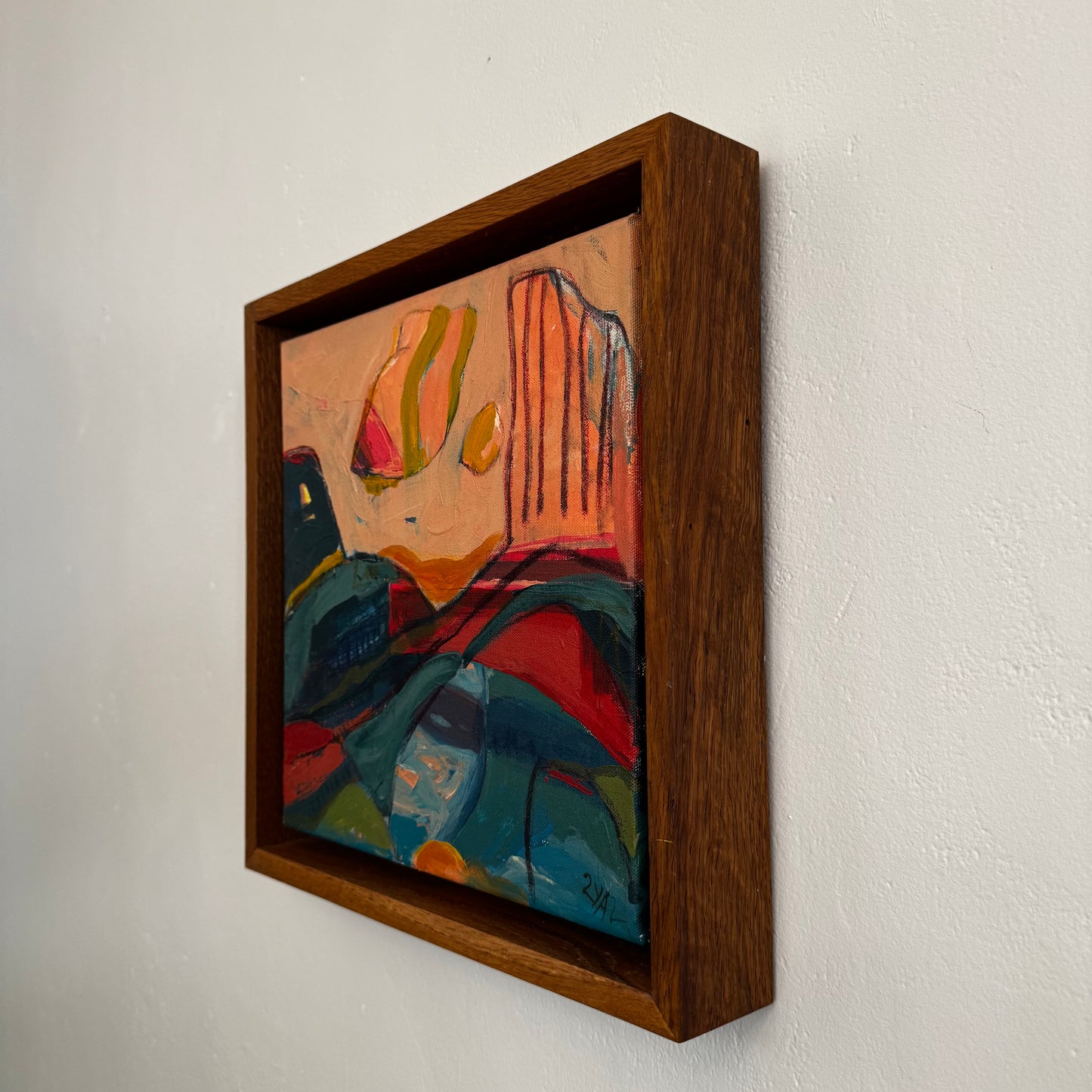 Landscape in Oak Frame 2