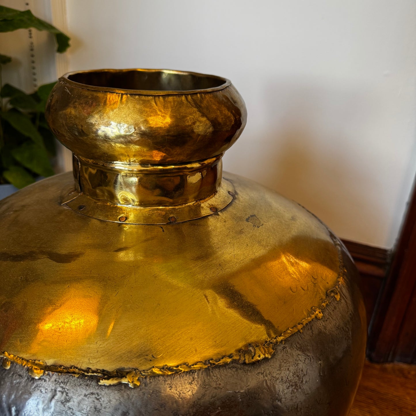 Gold and Silver Floor Vase