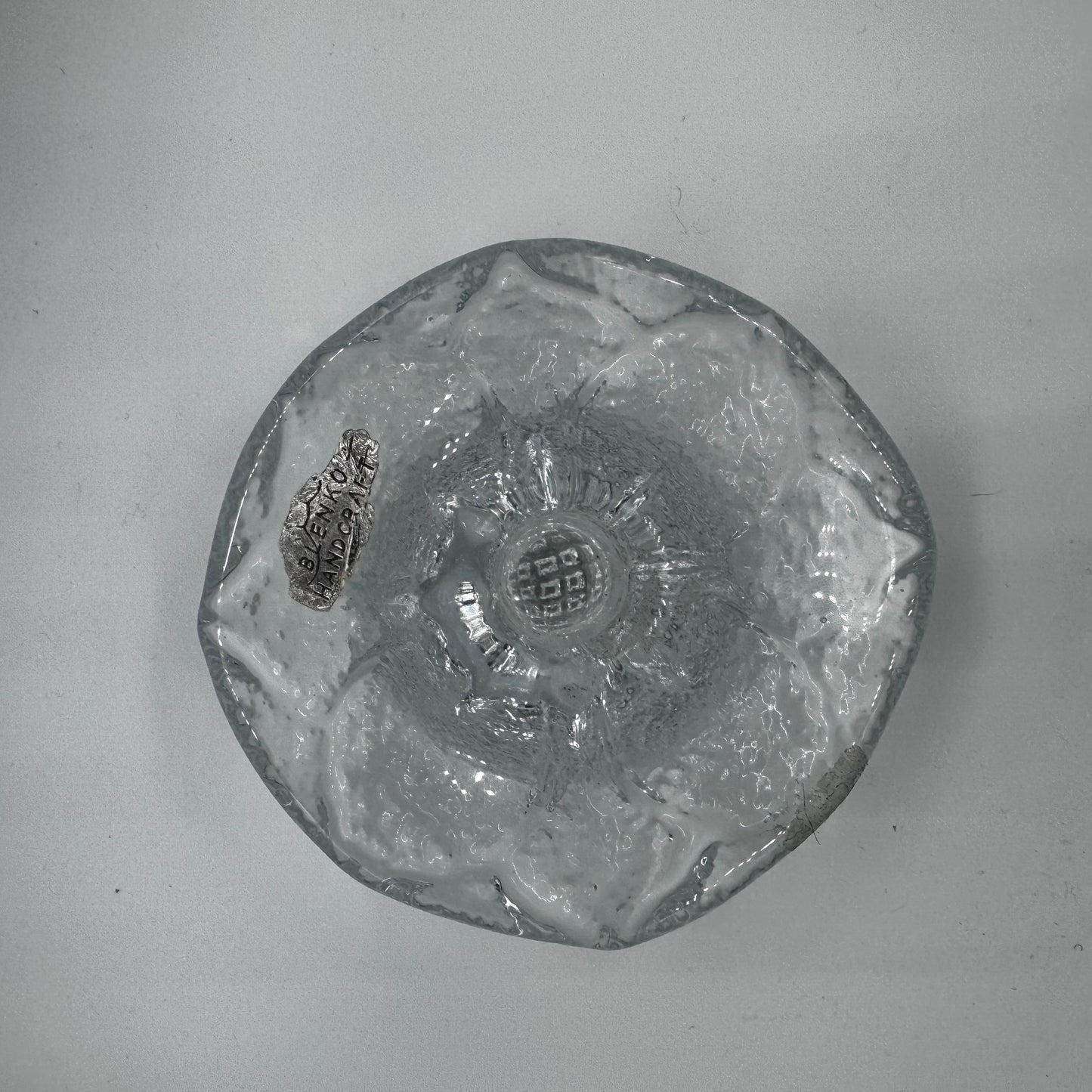 Blenko Glass Sunflower Pattern Candle Holder