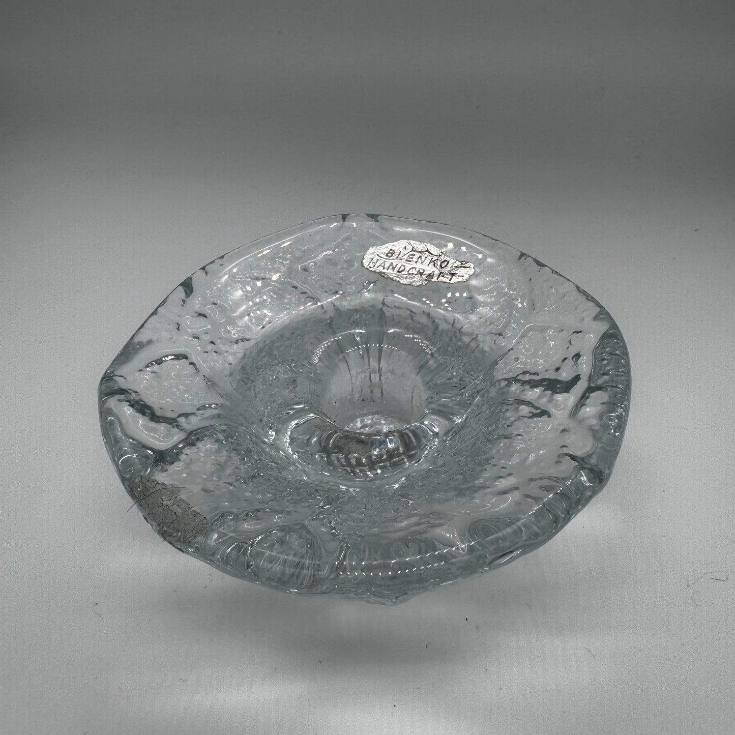 Blenko Glass Sunflower Pattern Candle Holder
