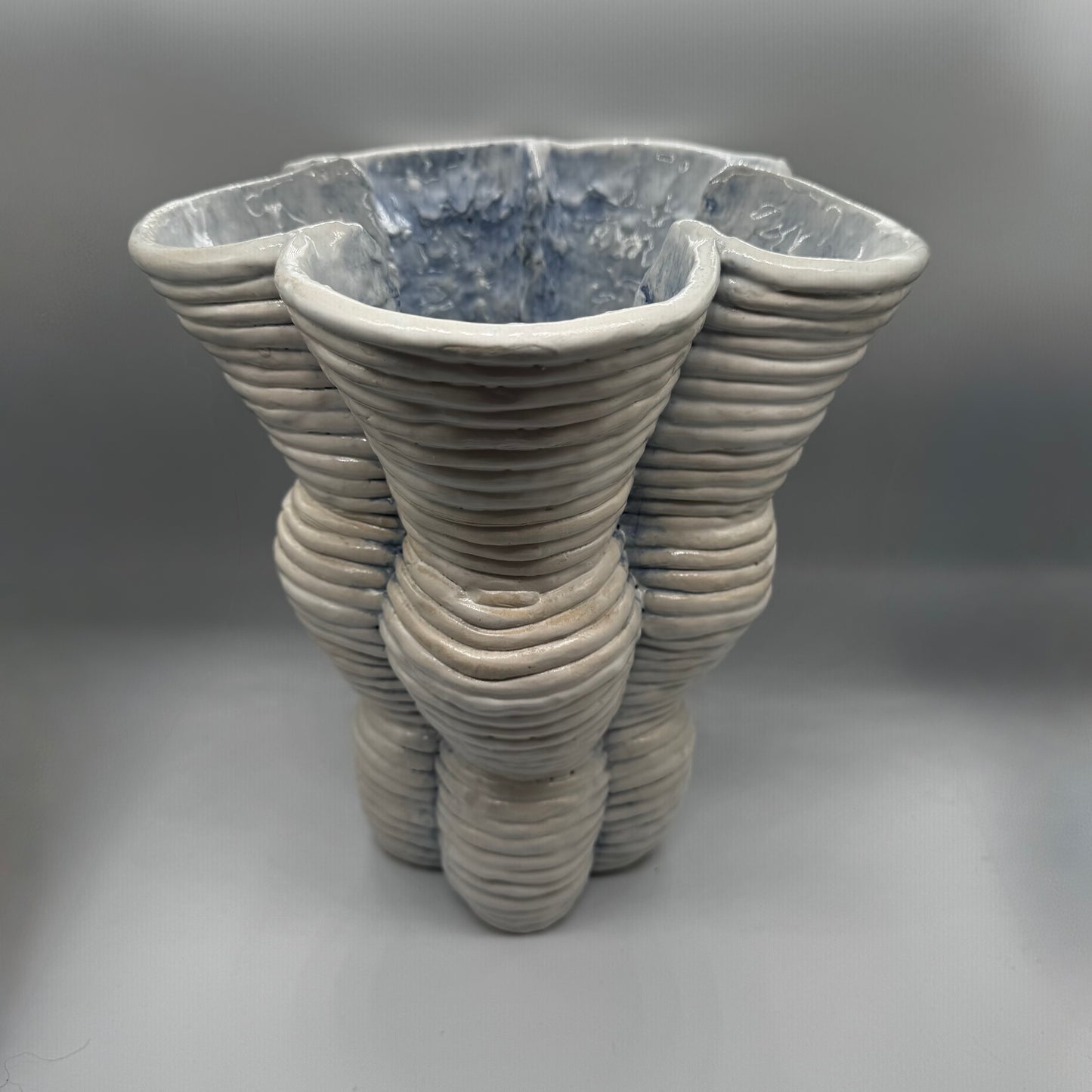 White Coil Vase