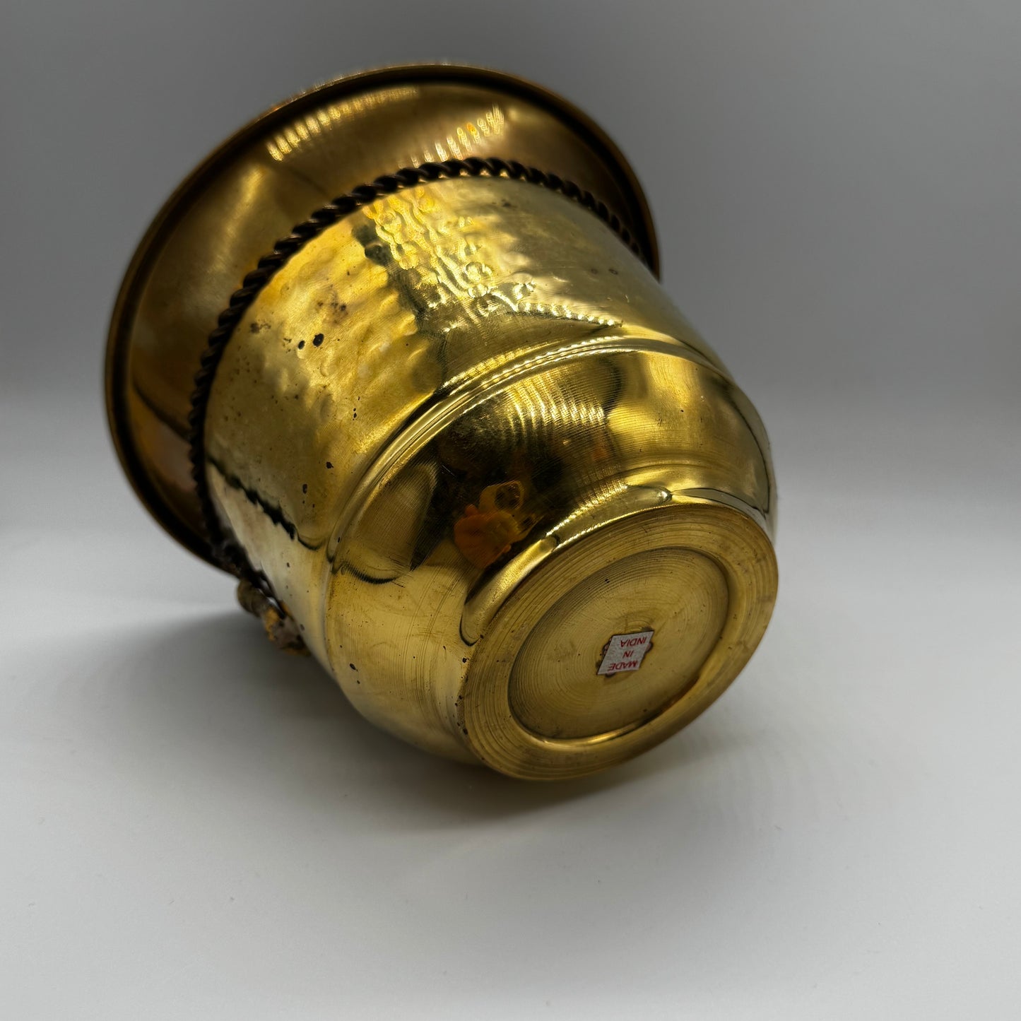 Trompe L’oeil Rope Brass Planter