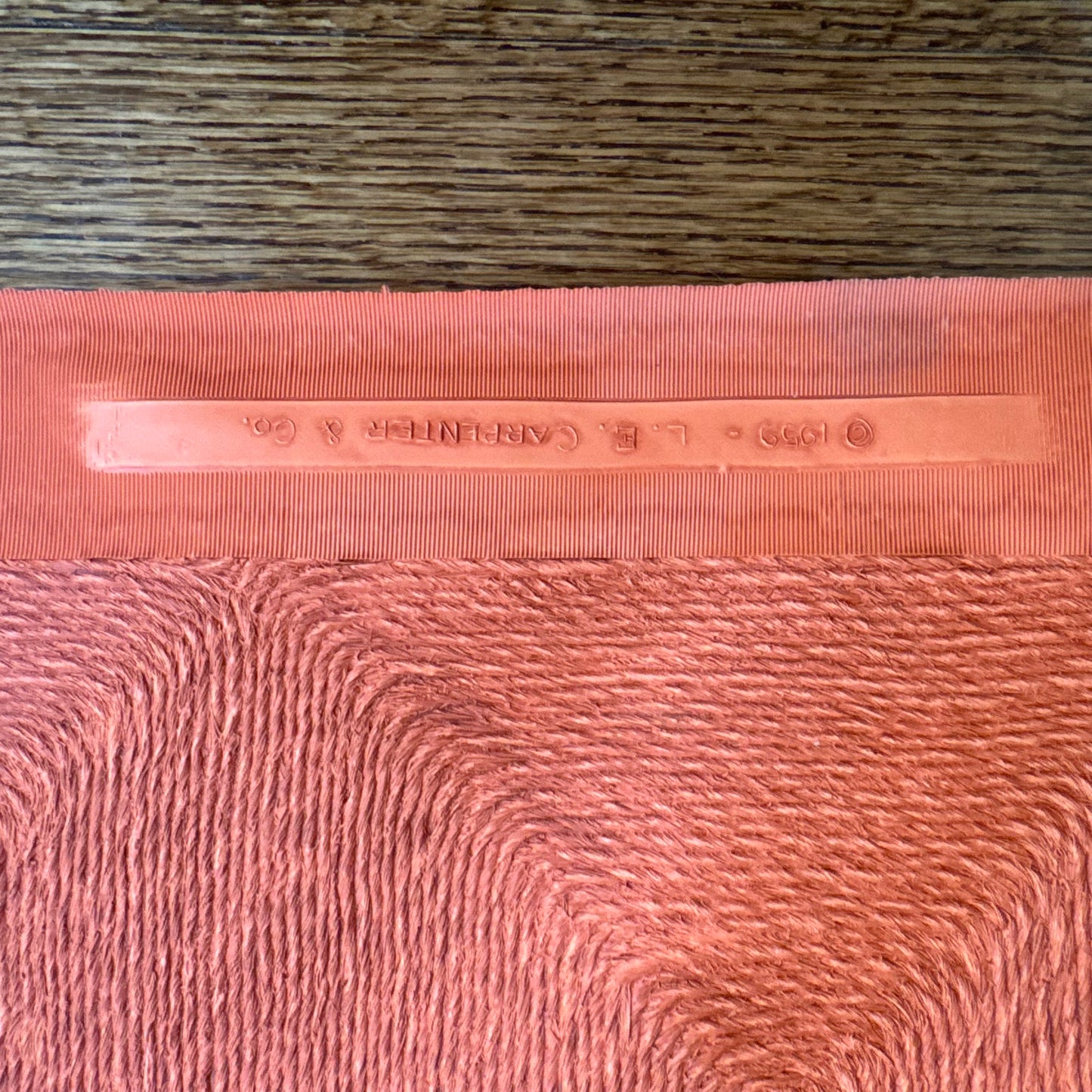 Vintage 1959 Vicrtex Deep Salmon Wallpaper Full Roll of "Lanai"