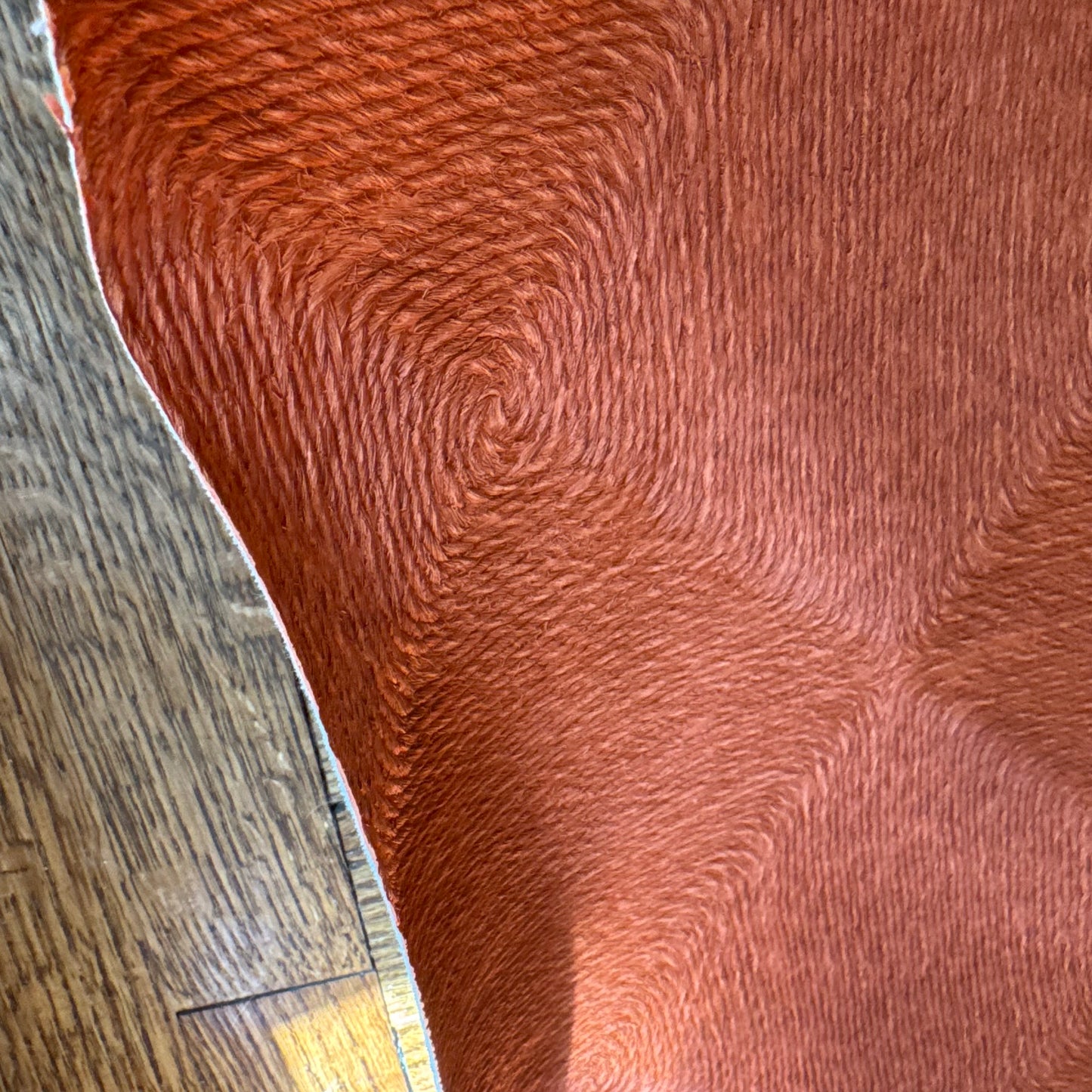 Vintage 1959 Vicrtex Deep Salmon Wallpaper Full Roll of "Lanai"