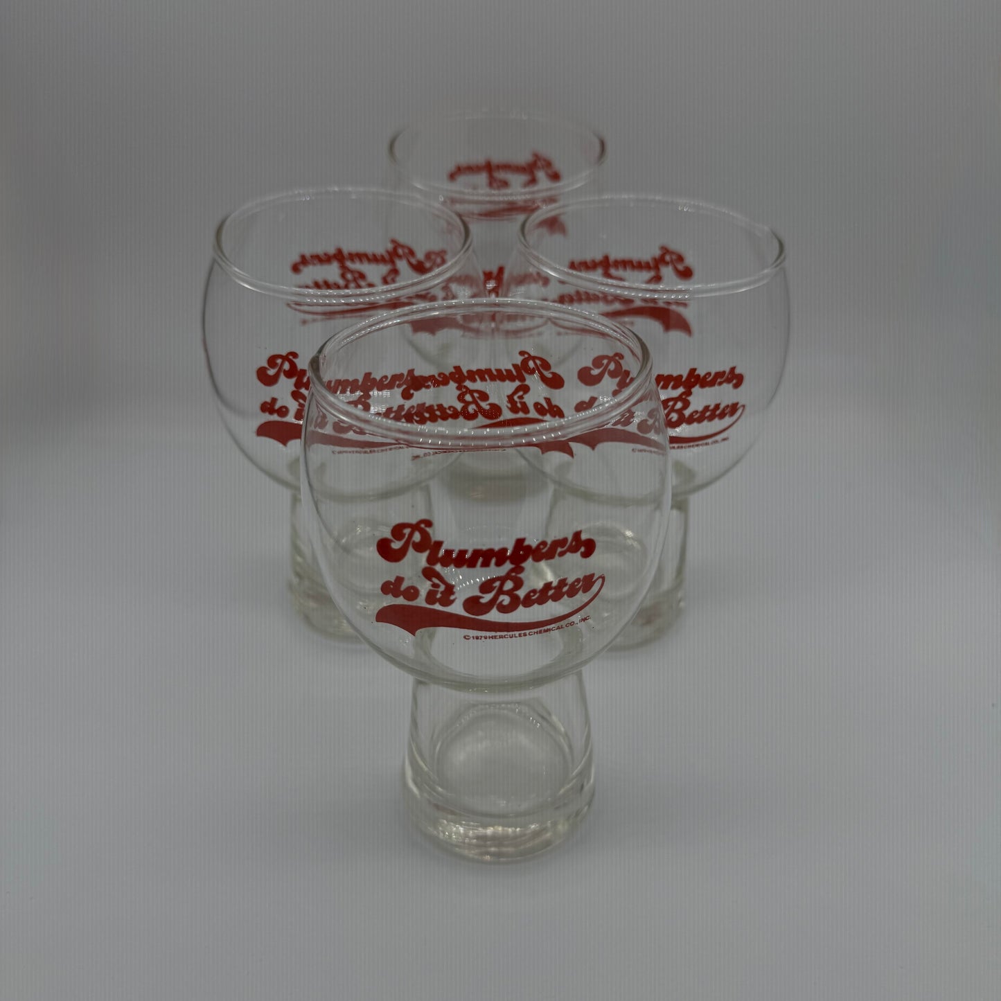 Plumbers do it Better Glasses (set of 4)
