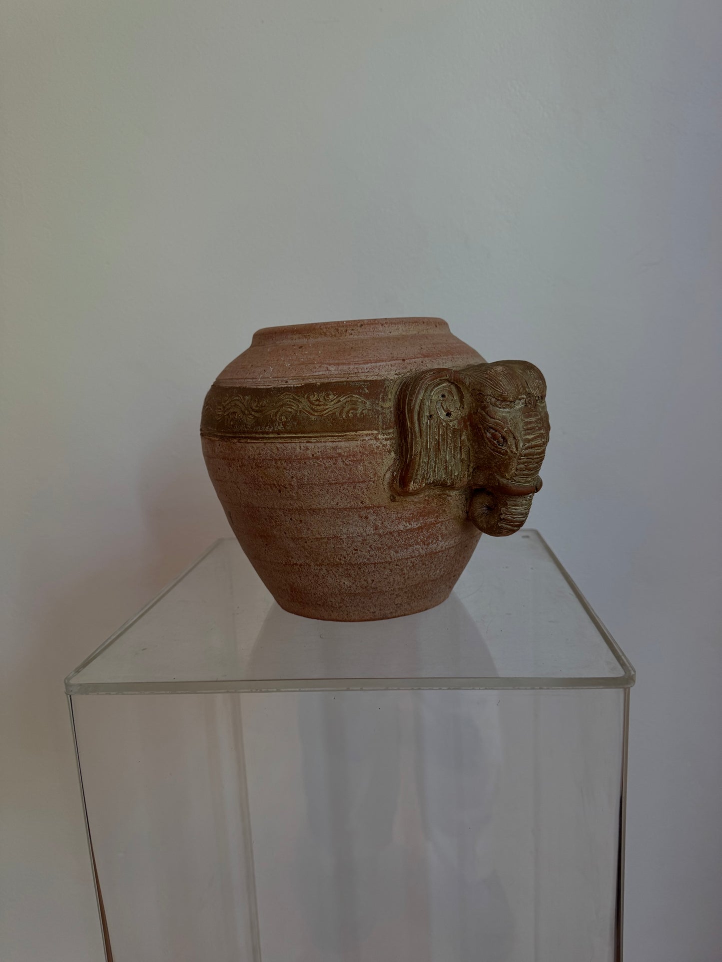 Earthenware Elephant Head Planter