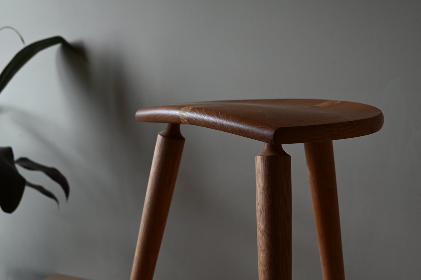 Oak Tripod Stool by Giossi & Kuhn