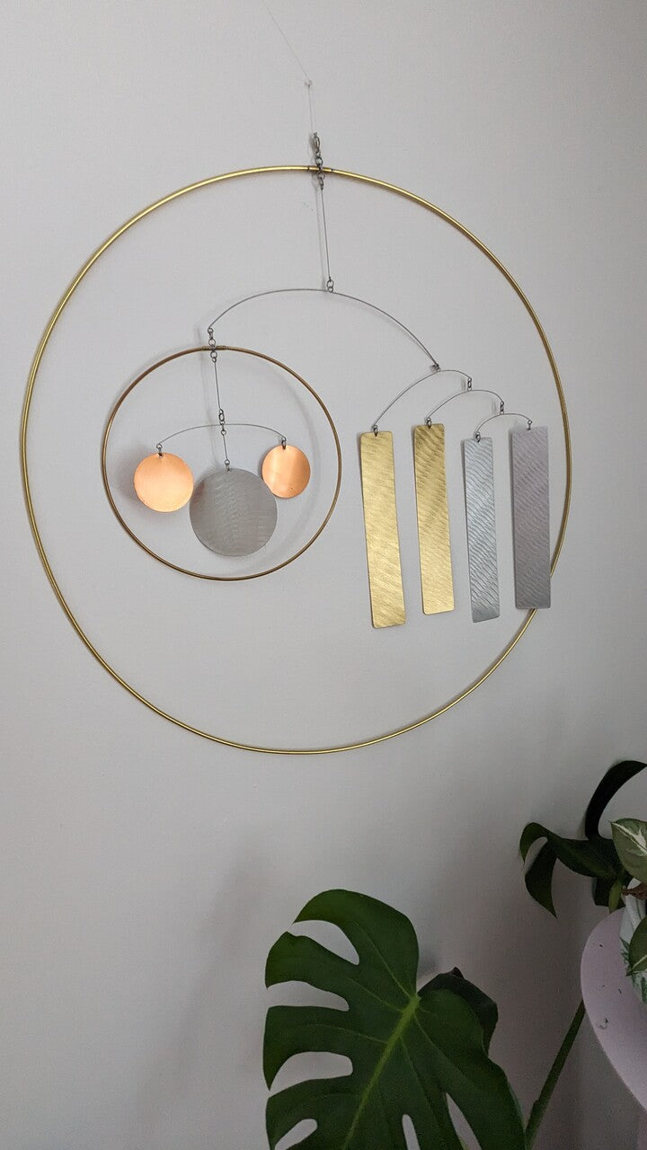 Kinetic Metal Sculpture Art Mobile